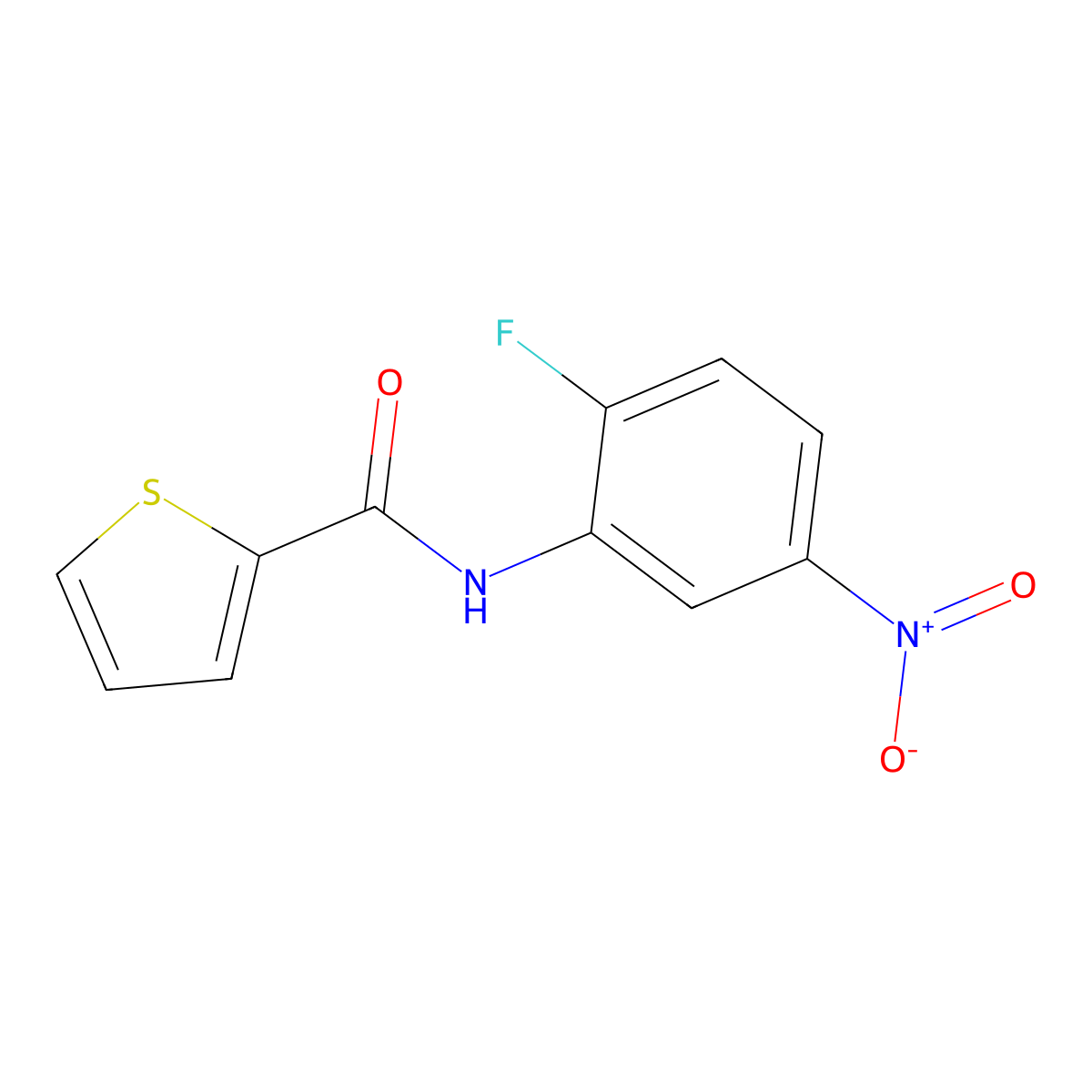 N-(2-Fluoro-5-nitrophenyl)-2-thiophenecarboxamide molecular structure, CAS 316152-27-9