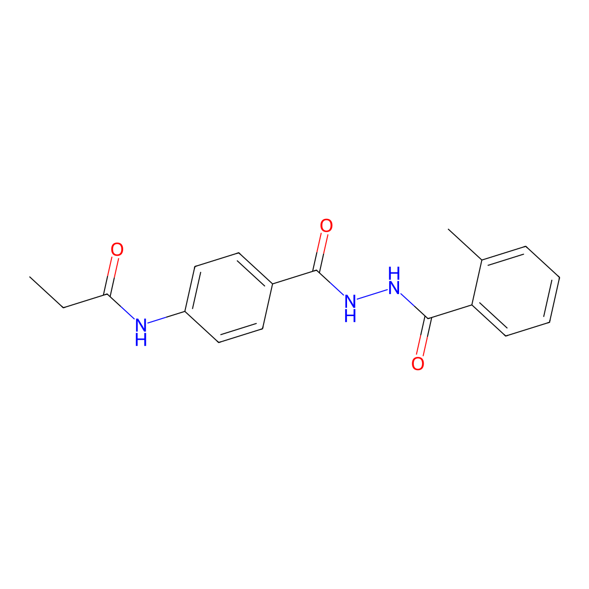 N-(4-{[2-(2-methylbenzoyl)hydrazino]carbonyl}phenyl)propanamide molecular structure, CAS 316153-74-9