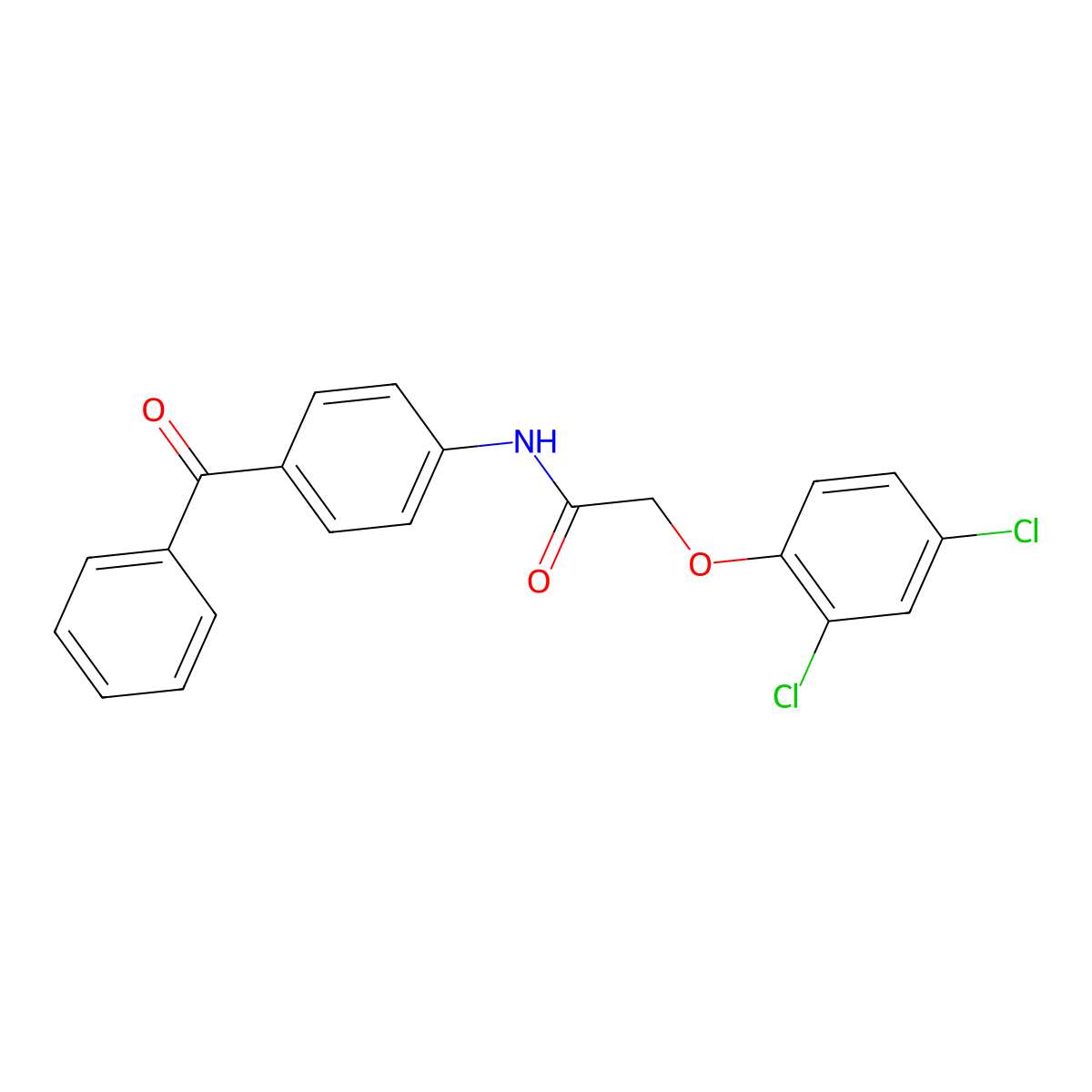 N-(4-benzoylphenyl)-2-(2,4-dichlorophenoxy)acetamide molecular structure, CAS 316153-94-3