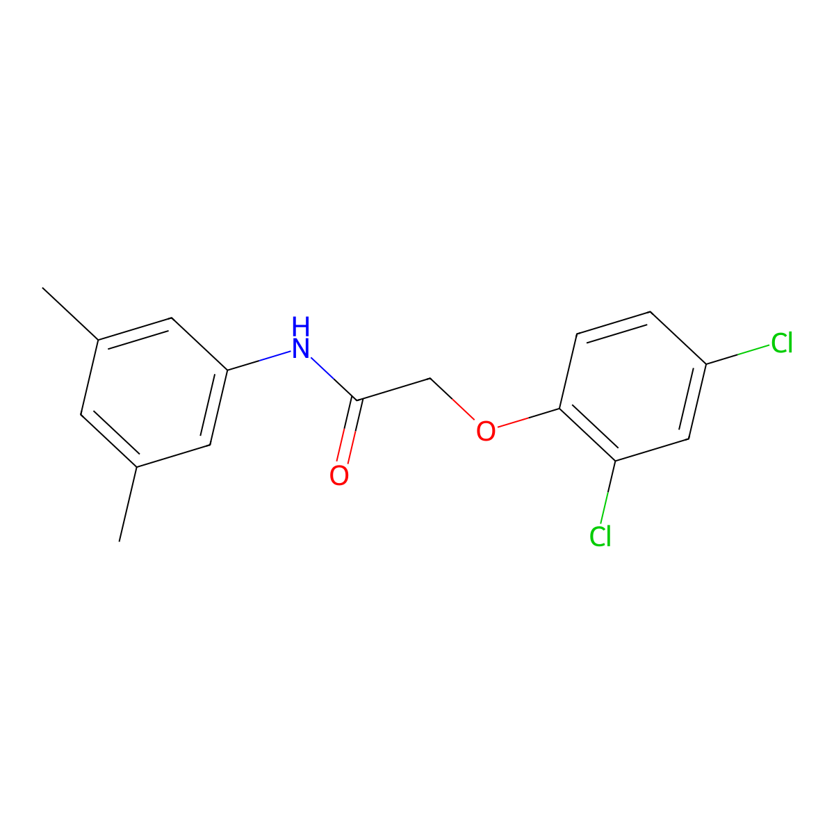 2-(2,4-dichlorophenoxy)-N-(3,5-dimethylphenyl)acetamide molecular structure, CAS 316154-00-4