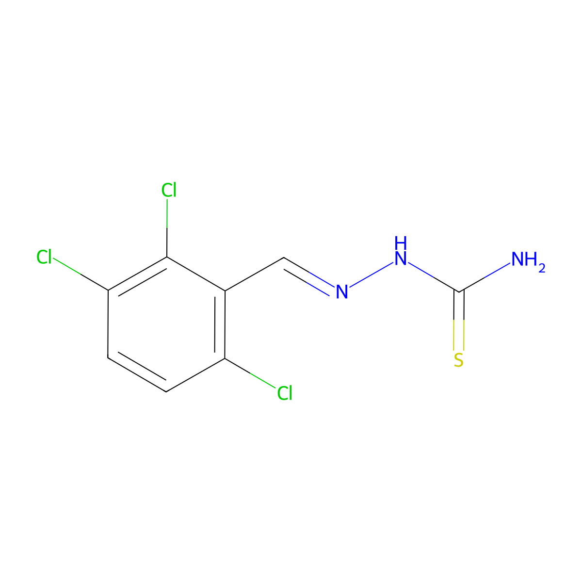[(2,3,6-Trichlorophenyl)methylideneamino]thiourea molecular structure, CAS 316159-21-4