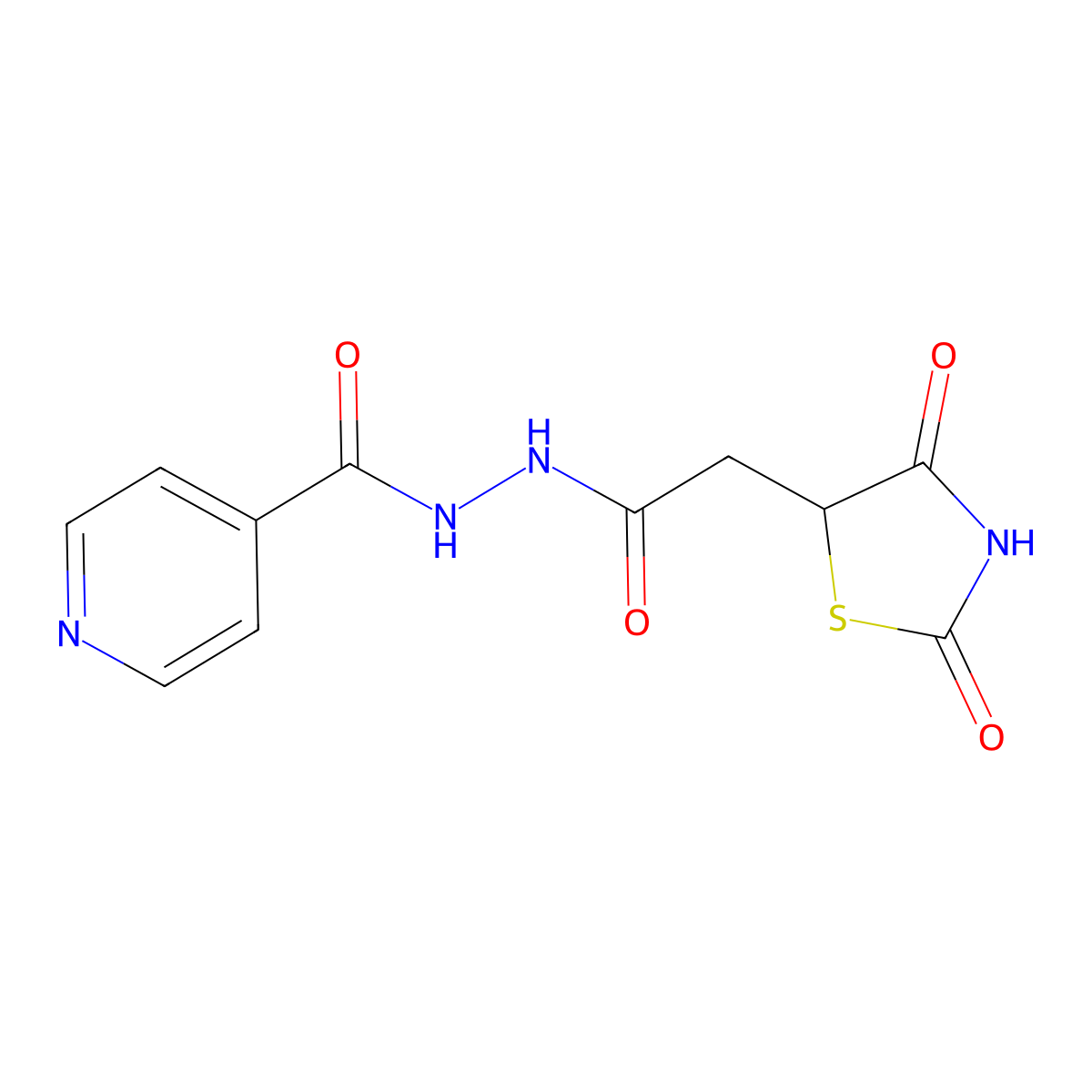 N'-[2-(2,4-dioxo-1,3-thiazolidin-5-yl)acetyl]pyridine-4-carbohydrazide molecular structure, CAS 316159-67-8