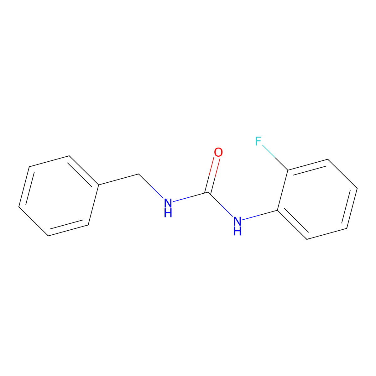 1-Benzyl-3-(2-fluorophenyl)urea molecular structure, CAS 316180-88-8