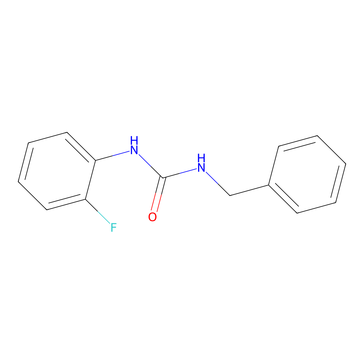 1-Benzyl-3-(2-fluorophenyl)urea molecular structure, CAS 316180-88-8