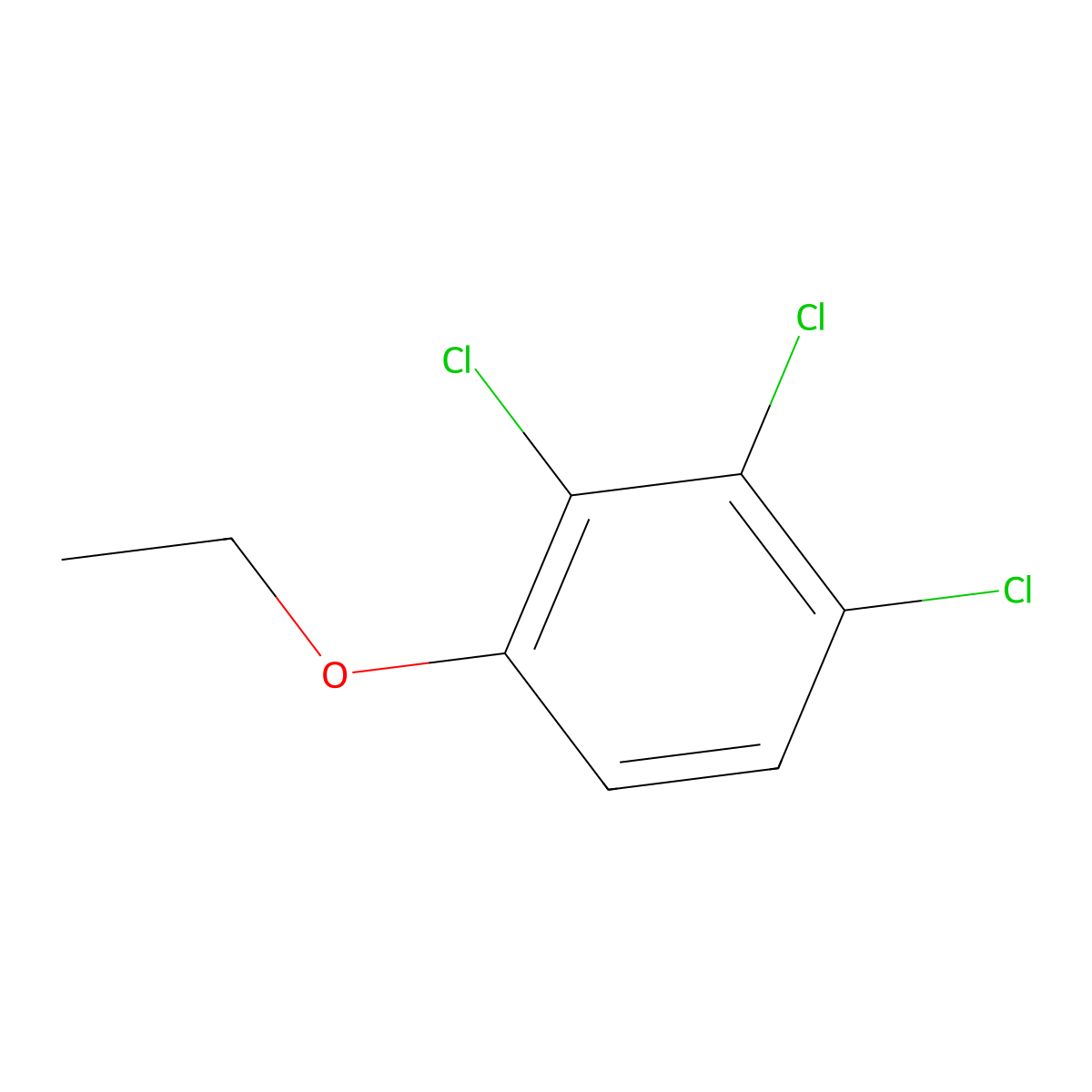 Phenetole, trichloro- molecular structure, CAS 31620-85-6