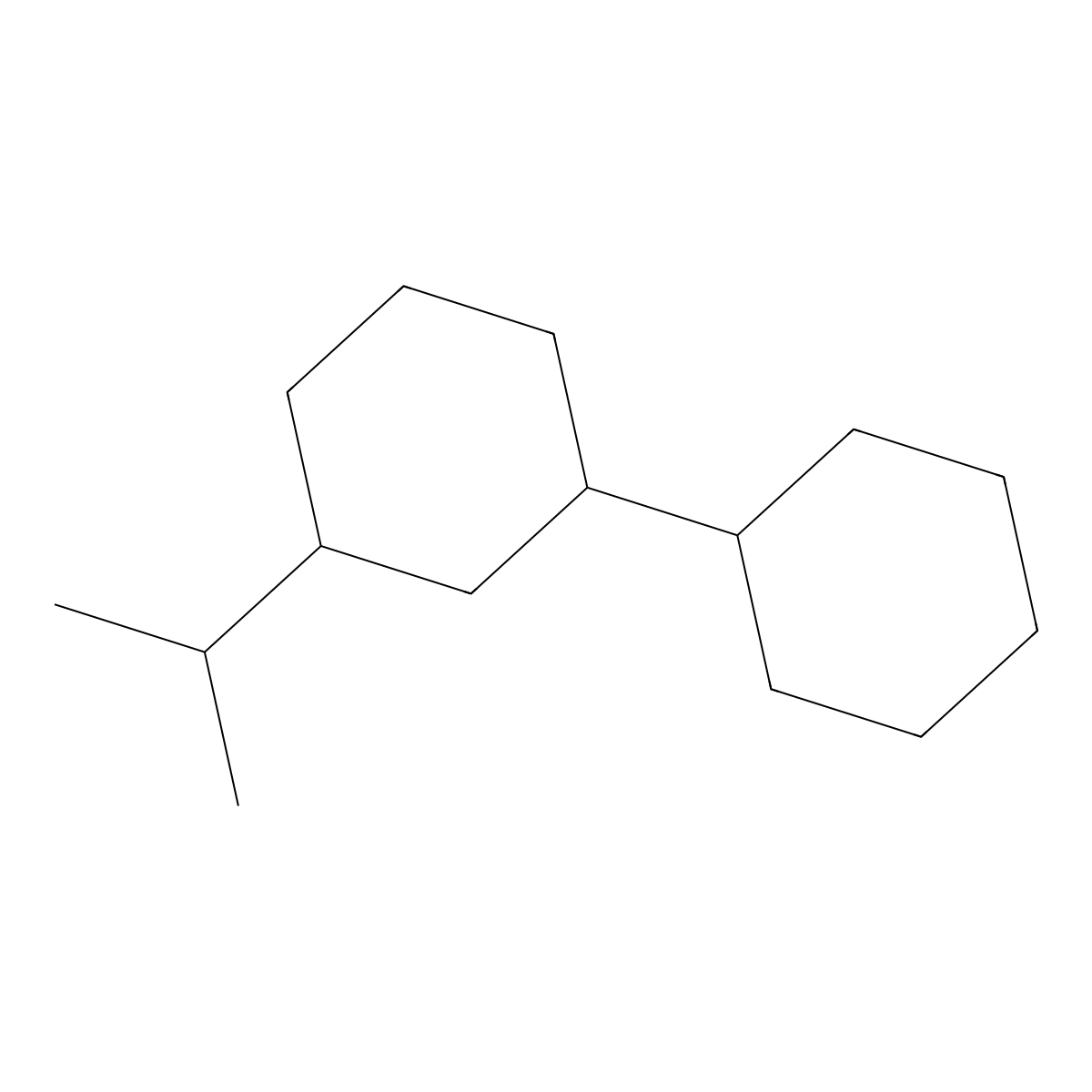 Isopropylbicyclohexyl molecular structure, CAS 31624-59-6