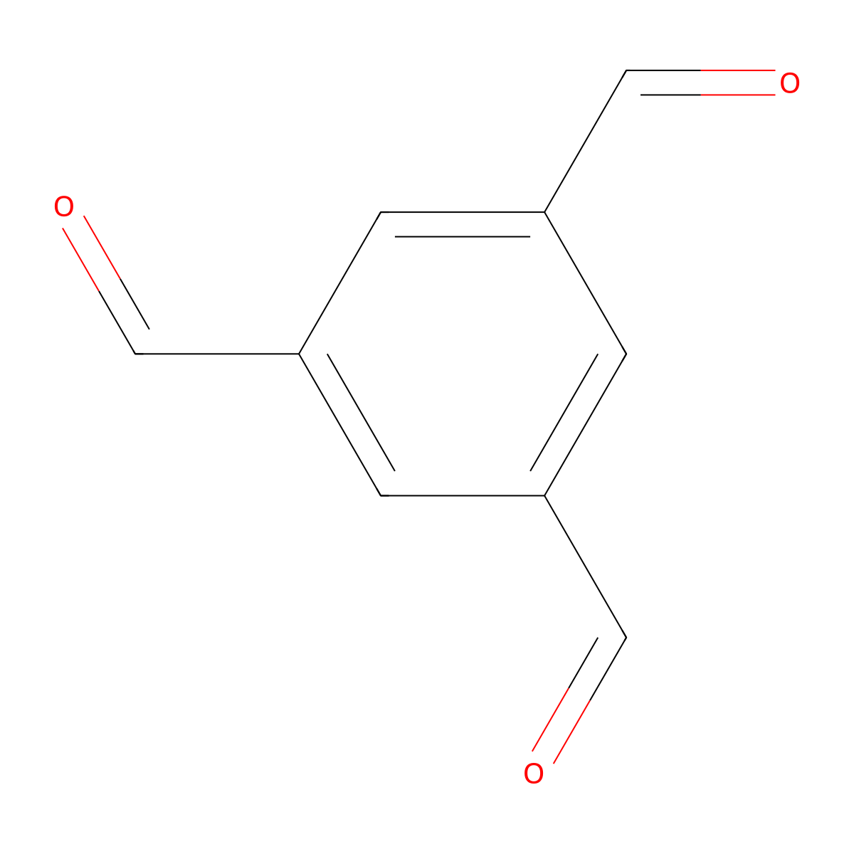 Benzene-1,3,5-tricarboxaldehyde molecular structure, CAS 3163-76-6