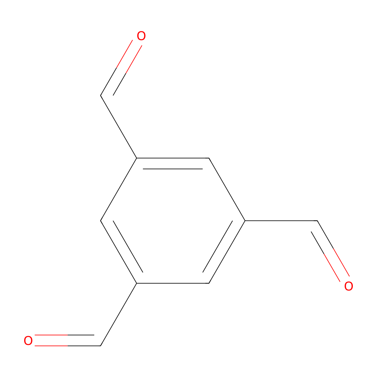 Benzene-1,3,5-tricarboxaldehyde molecular structure, CAS 3163-76-6