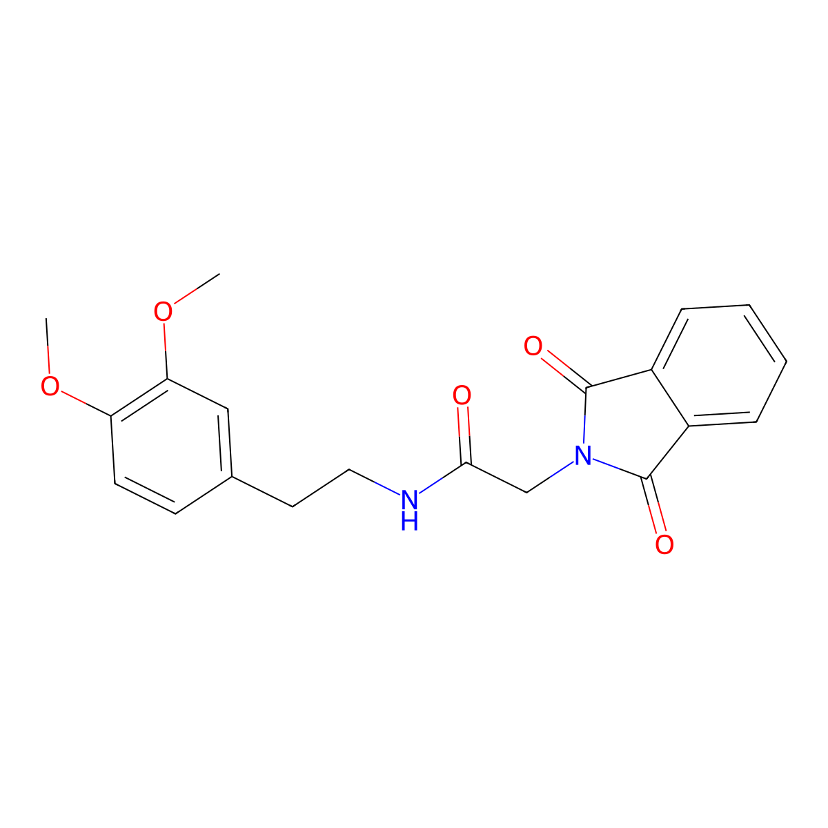 N-[2-(3,4-dimethoxyphenyl)ethyl]-2-(1,3-dioxobenzo[c]azolin-2-yl)acetamide molecular structure, CAS 31633-29-1