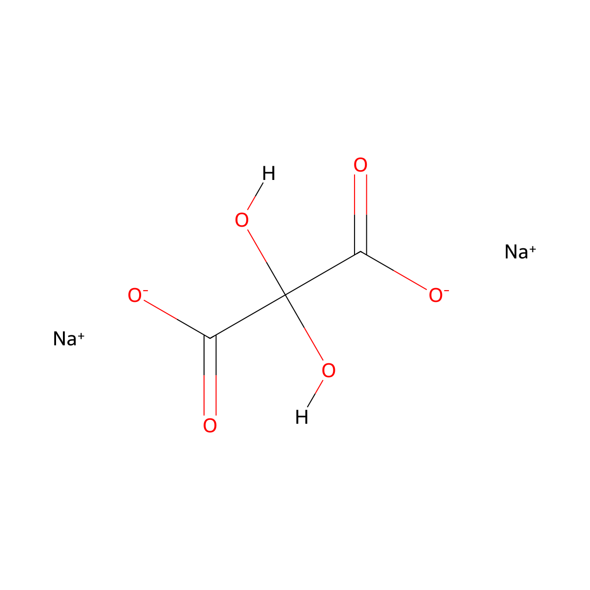 Disodium;2,2-dihydroxypropanedioate molecular structure, CAS 31635-99-1