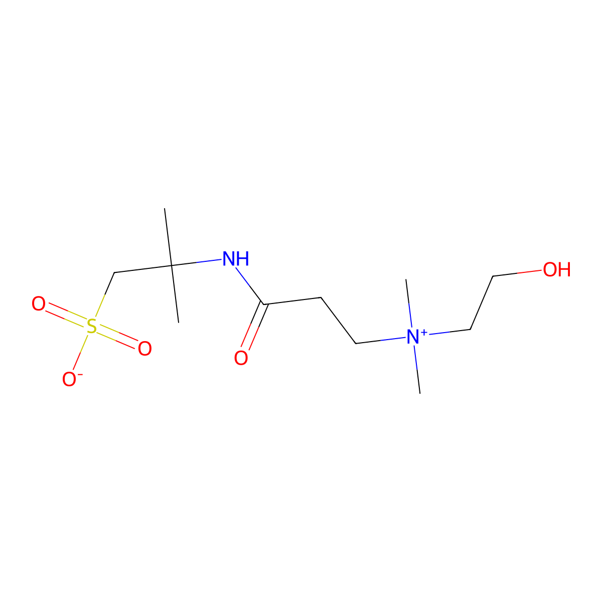 2-[3-[2-Hydroxyethyl(dimethyl)azaniumyl]propanoylamino]-2-methylpropane-1-sulfonate molecular structure, CAS 316357-75-2