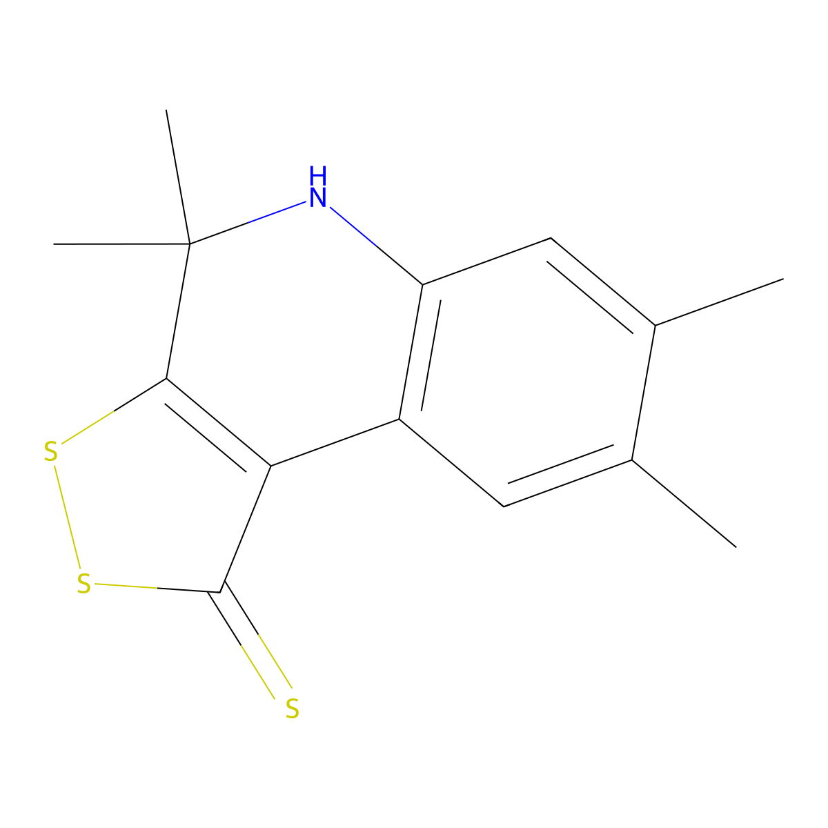 4,4,7,8-tetramethyl-4,5-dihydro-1H-[1,2]dithiolo[3,4-c]quinoline-1-thione molecular structure, CAS 316358-50-6