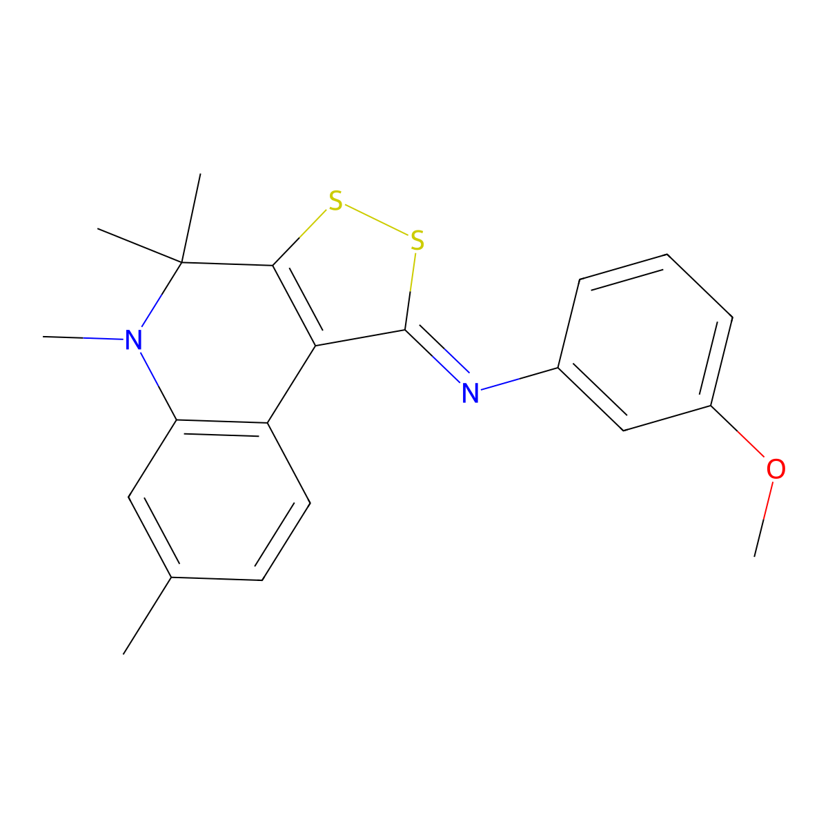 N-(3-methoxyphenyl)-4,4,5,7-tetramethyldithiolo[3,4-c]quinolin-1-imine molecular structure, CAS 316360-37-9
