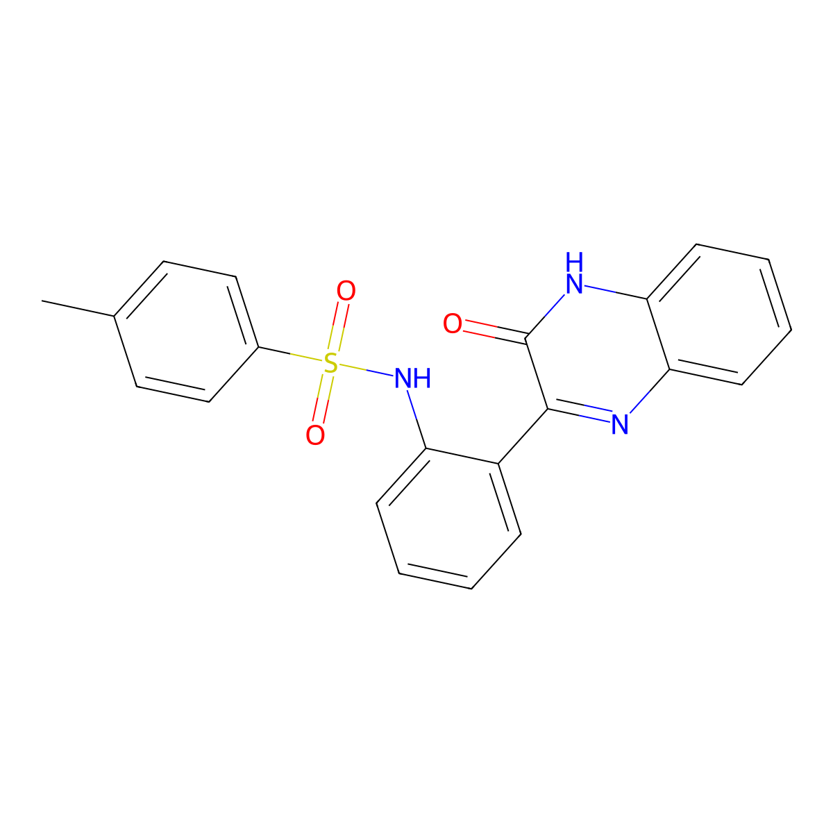 4-methyl-N-(2-(3-oxo-3,4-dihydroquinoxalin-2-yl)phenyl)benzenesulfonamide molecular structure, CAS 316361-54-3