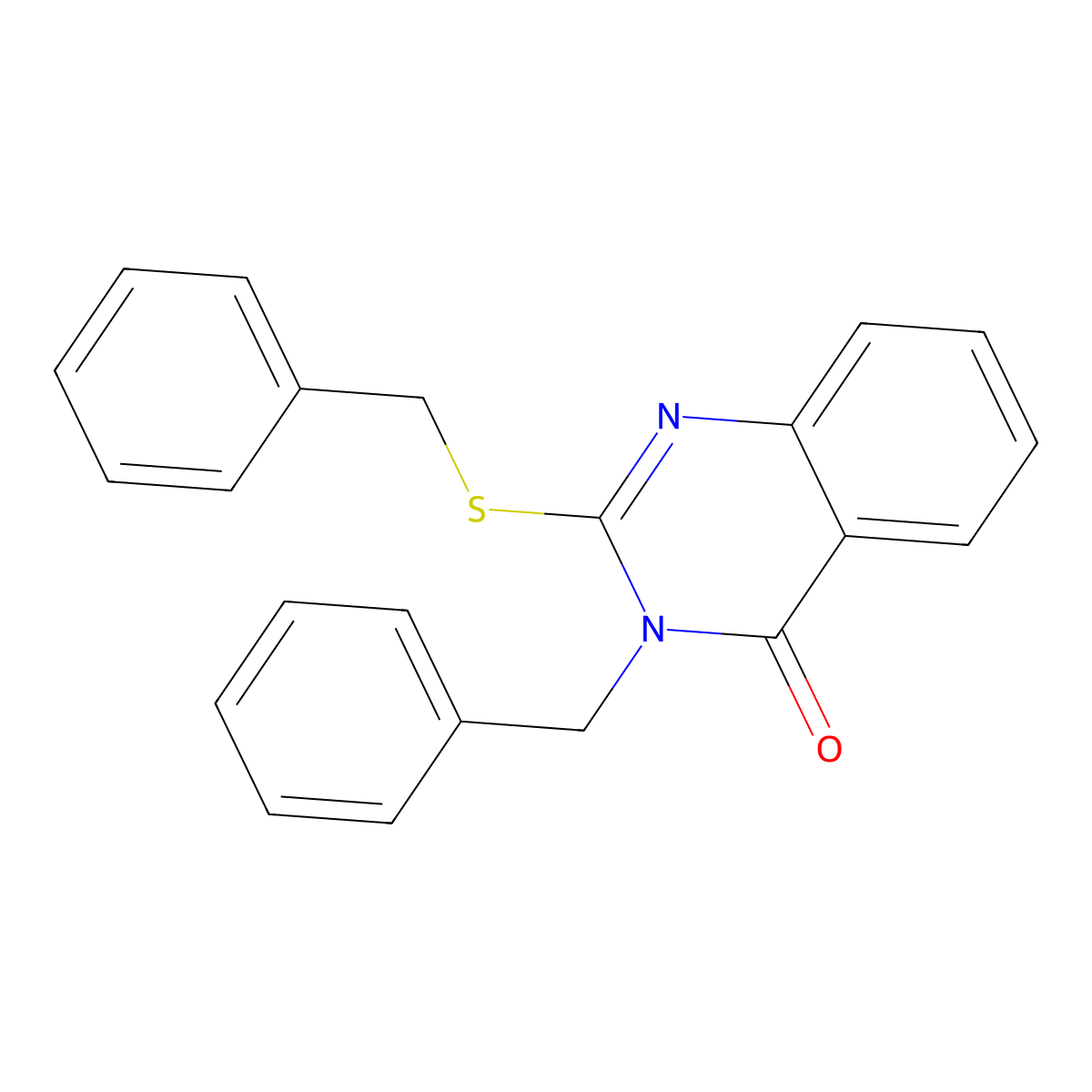 3-Benzyl-2-benzylsulfanyl-3H-quinazolin-4-one molecular structure, CAS 316362-07-9