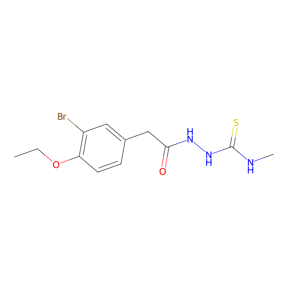 1-[[2-(3-Bromo-4-ethoxyphenyl)acetyl]amino]-3-methylthiourea molecular structure, CAS 316362-20-6