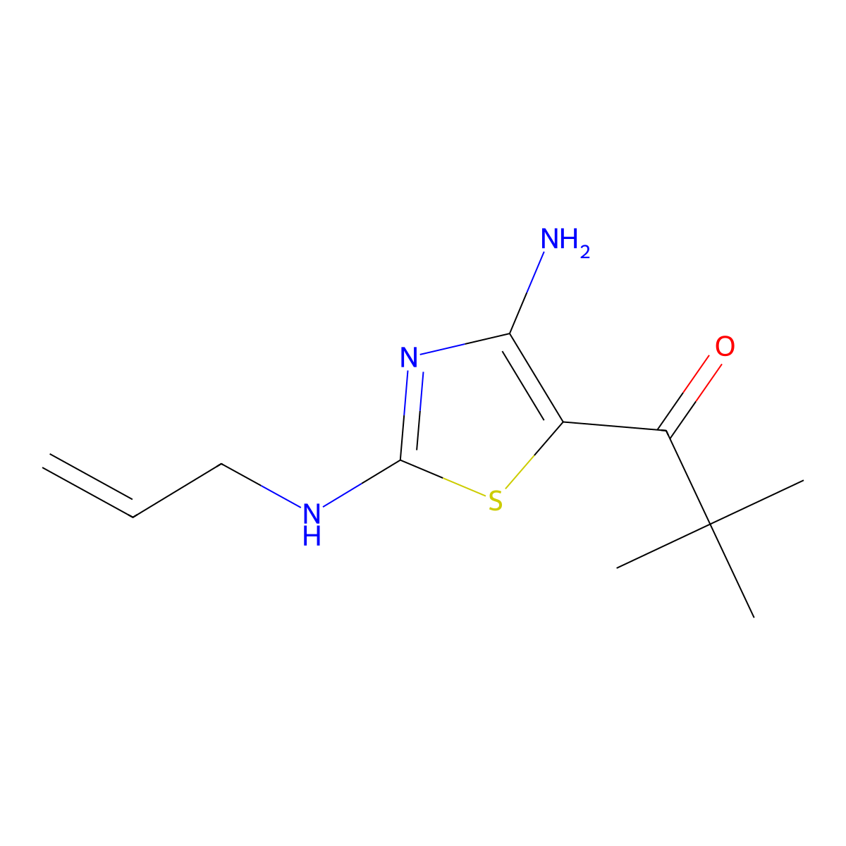 1-[4-Amino-2-(prop-2-en-1-ylamino)-1,3-thiazol-5-yl]-2,2-dimethylpropan-1-one molecular structure, CAS 316362-65-9