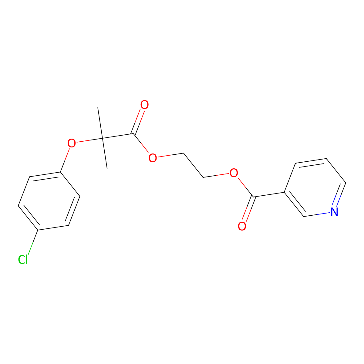 Etofibrate molecular structure, CAS 31637-97-5