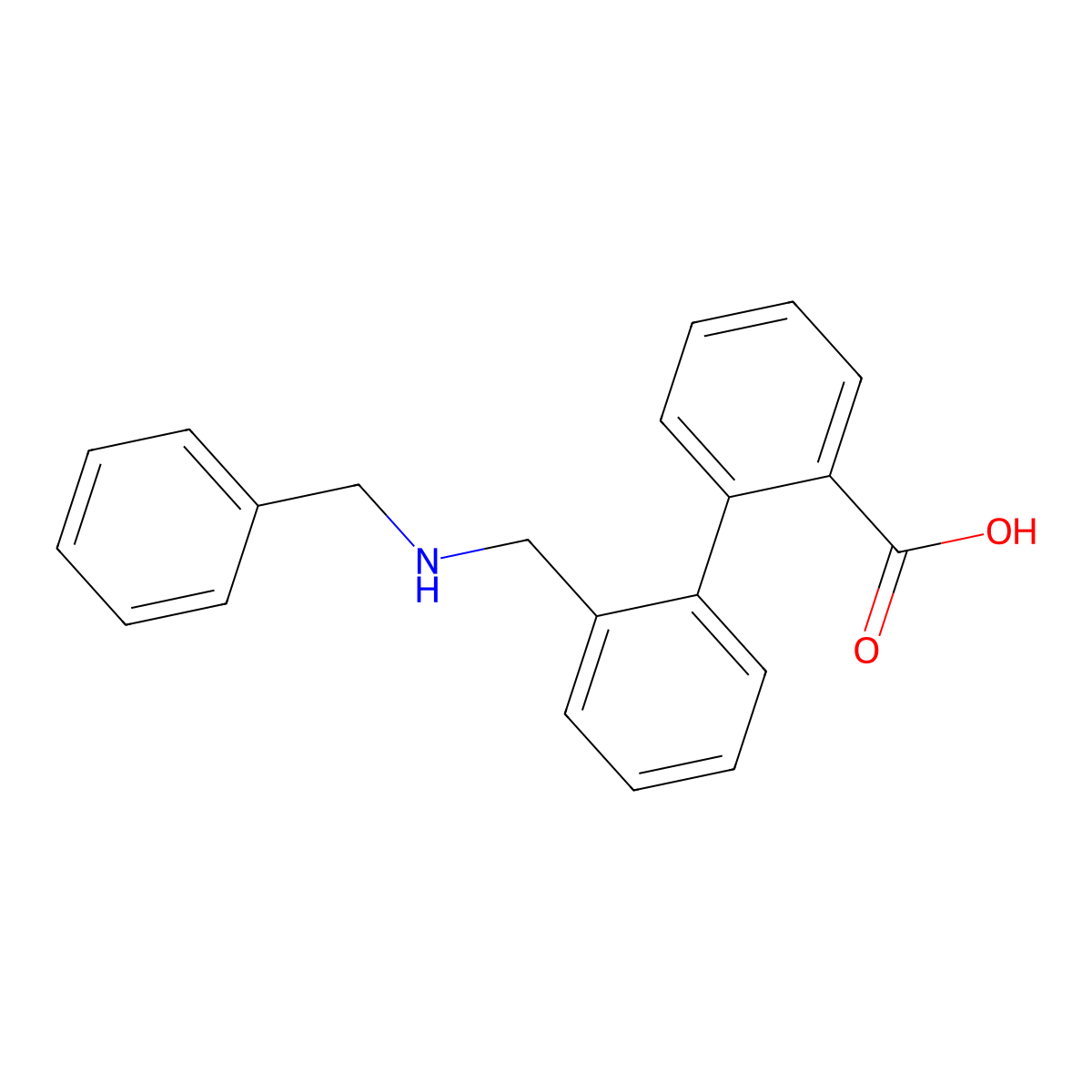2'-[(Benzylamino)methyl][1,1'-biphenyl]-2-carboxylic acid molecular structure, CAS 31638-35-4