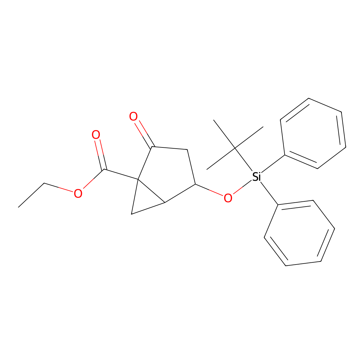 Ethyl4-((tert-butyldiphenylsilyl)oxy)-2-oxobicyclo[3.1.0]hexane-1-carboxylate molecular structure, CAS 316380-17-3