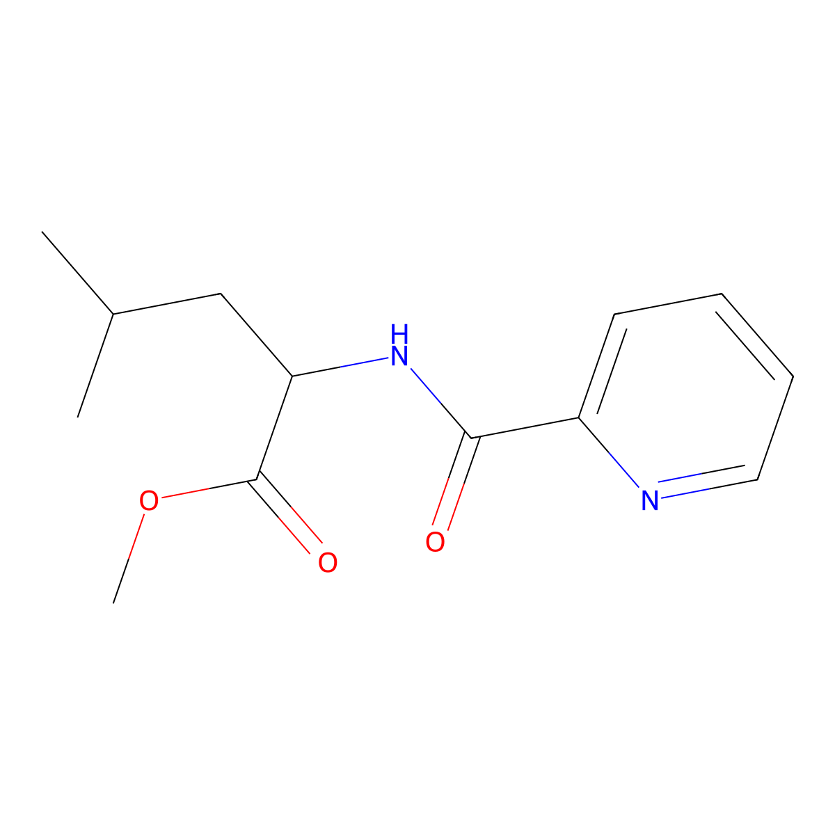 (R)-methyl 4-methyl-2-(picolinamido)pentanoate molecular structure, CAS 316382-04-4