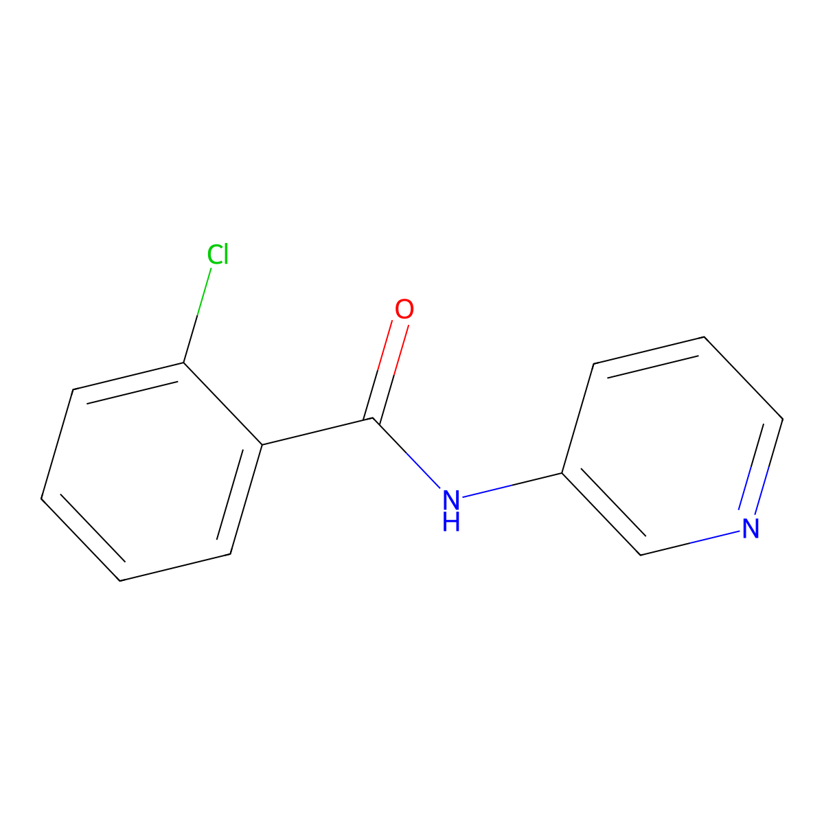 2-chloro-N-(pyridin-3-yl)benzamide molecular structure, CAS 31639-05-1
