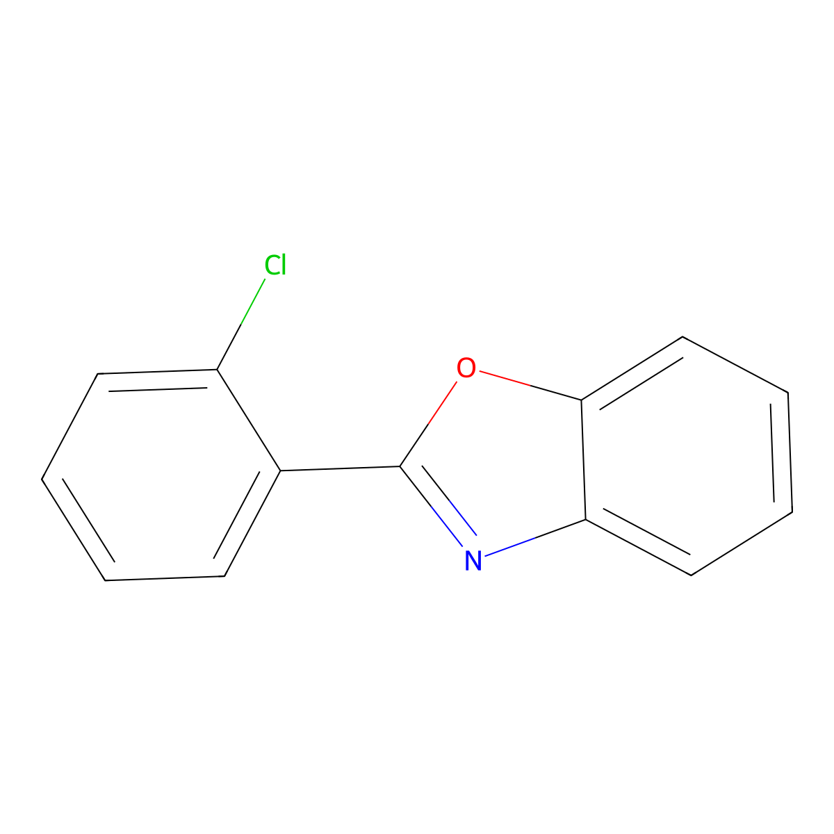 2-(2-Chlorophenyl)benzoxazole molecular structure, CAS 3164-09-8