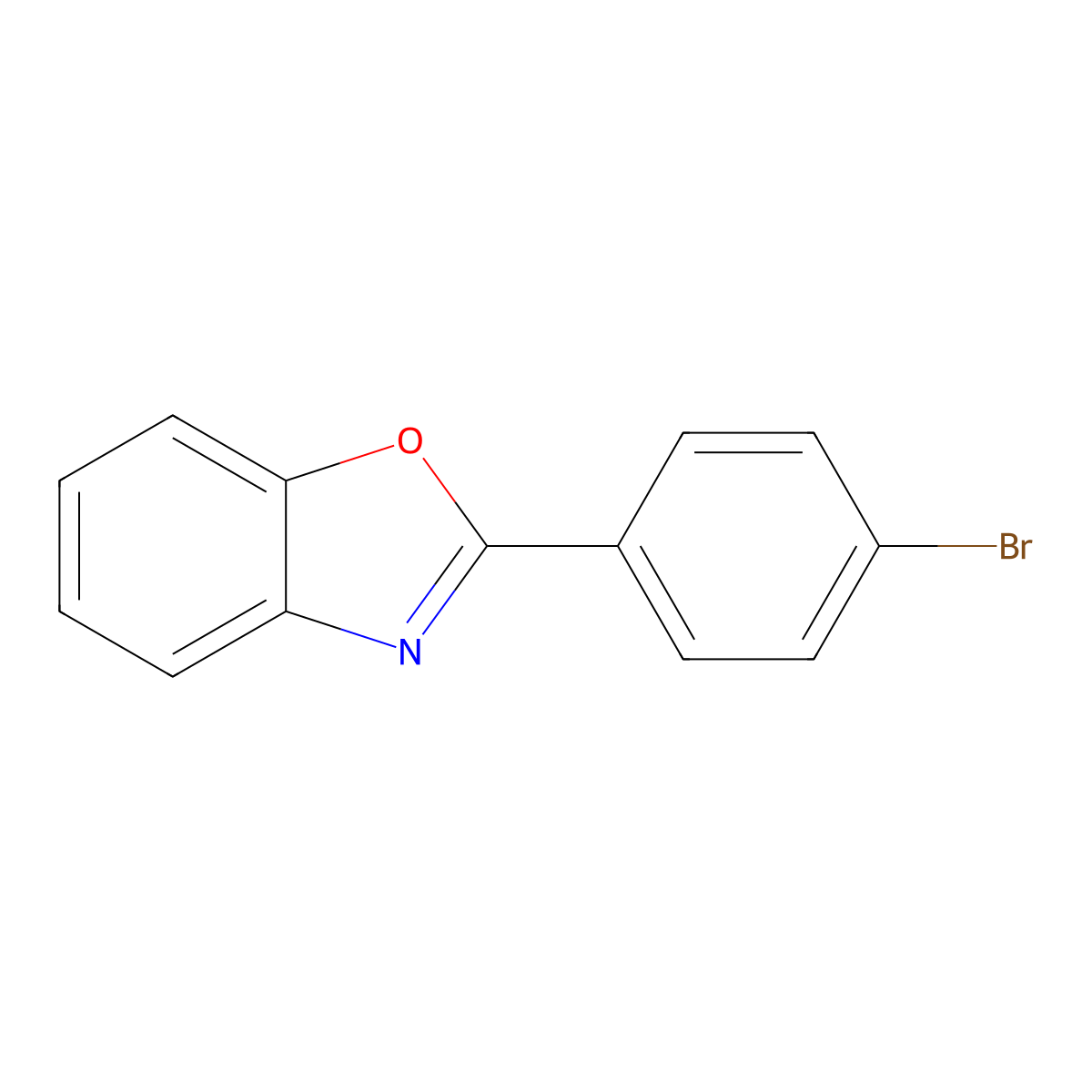 2-(4-Bromophenyl)benzo(d)oxazole molecular structure, CAS 3164-13-4