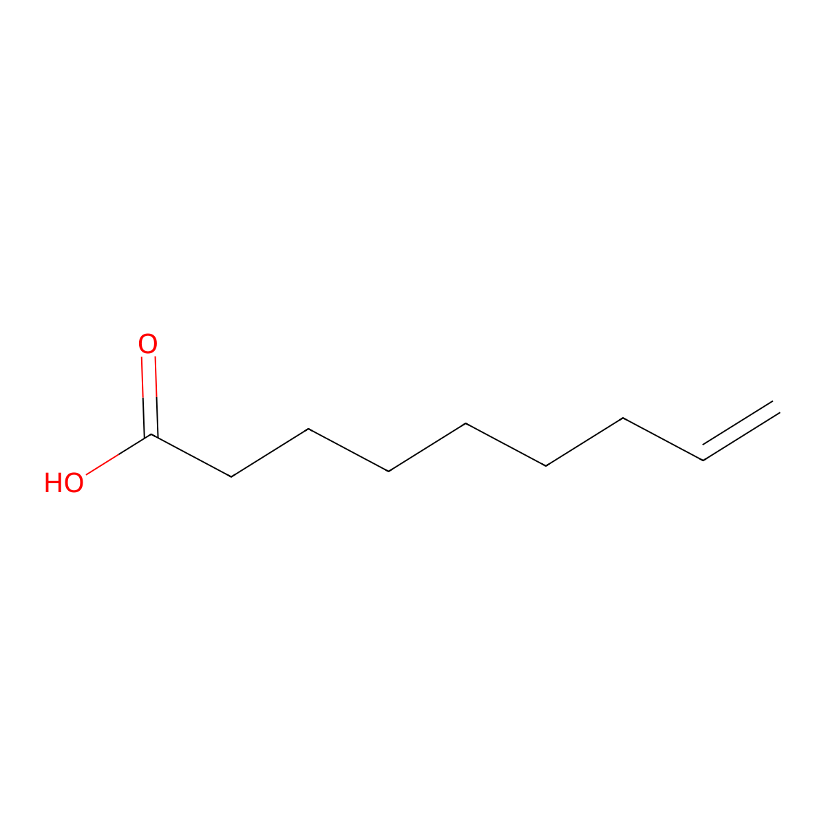 8-Nonenoic Acid molecular structure, CAS 31642-67-8