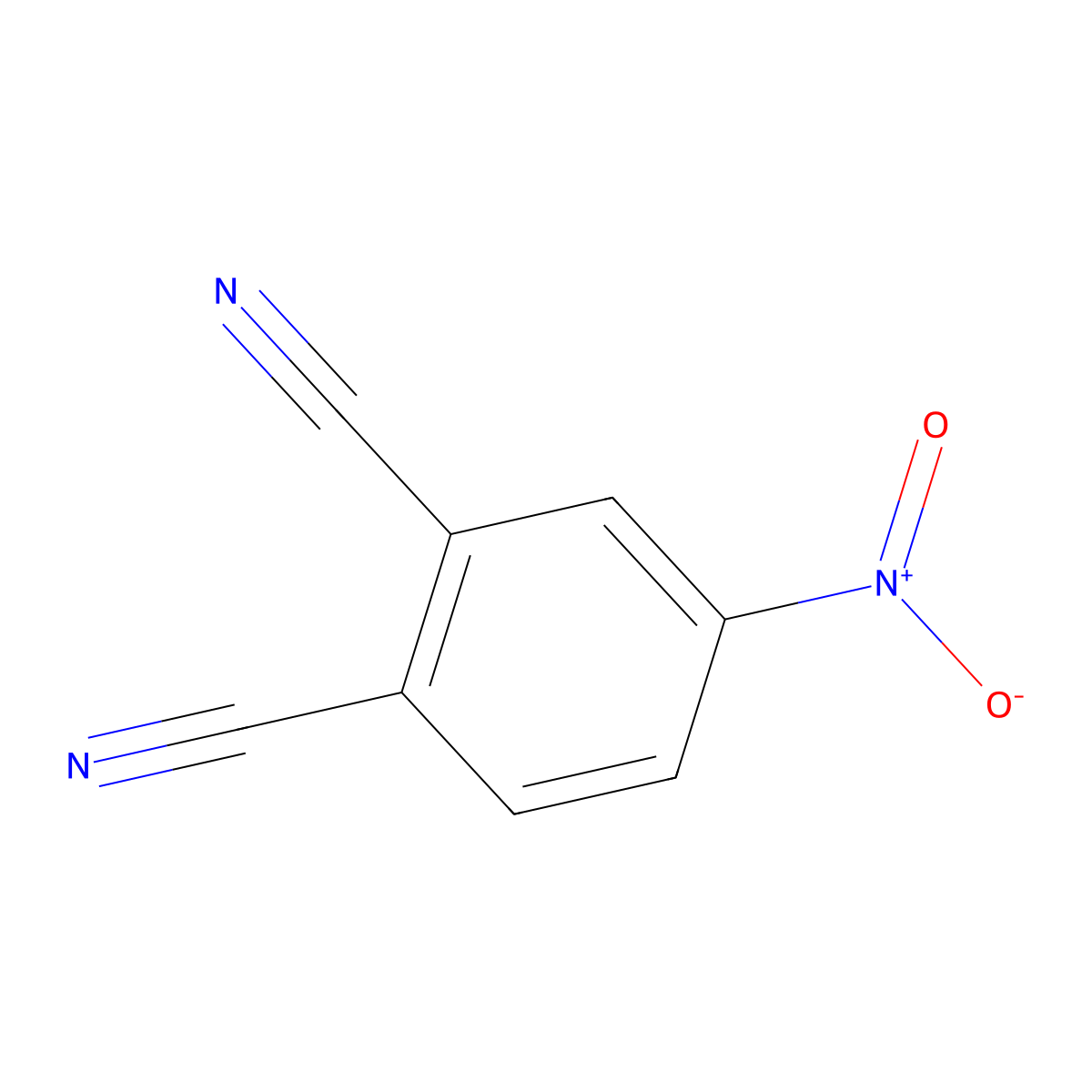 1,2-Benzenedicarbonitrile, 4-nitro- molecular structure, CAS 31643-49-9
