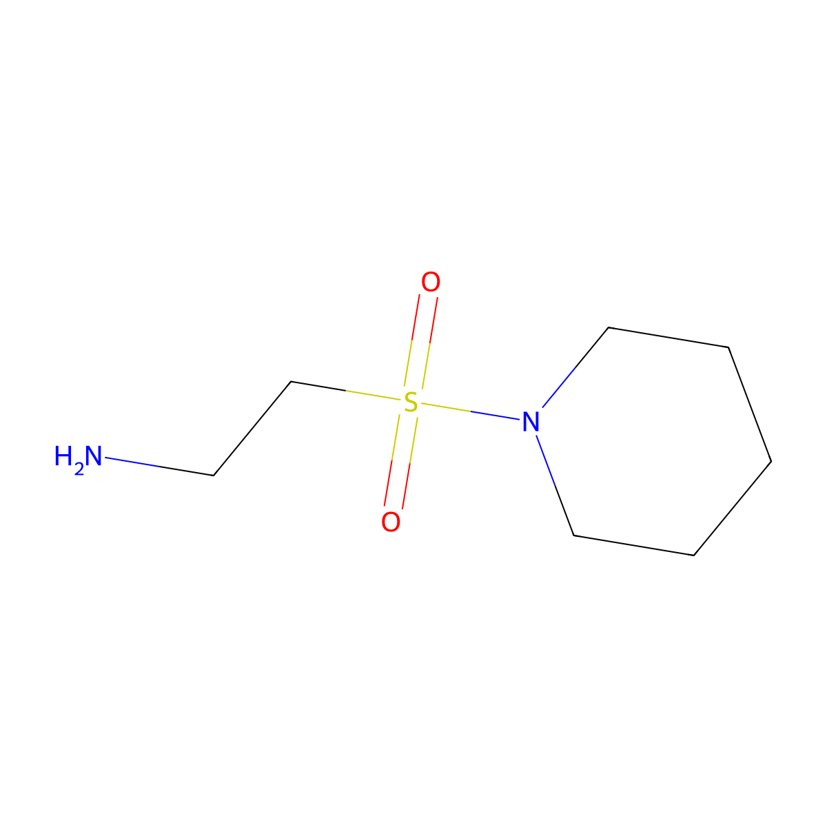 2-(Piperidine-1-sulfonyl)ethan-1-amine molecular structure, CAS 31644-46-9