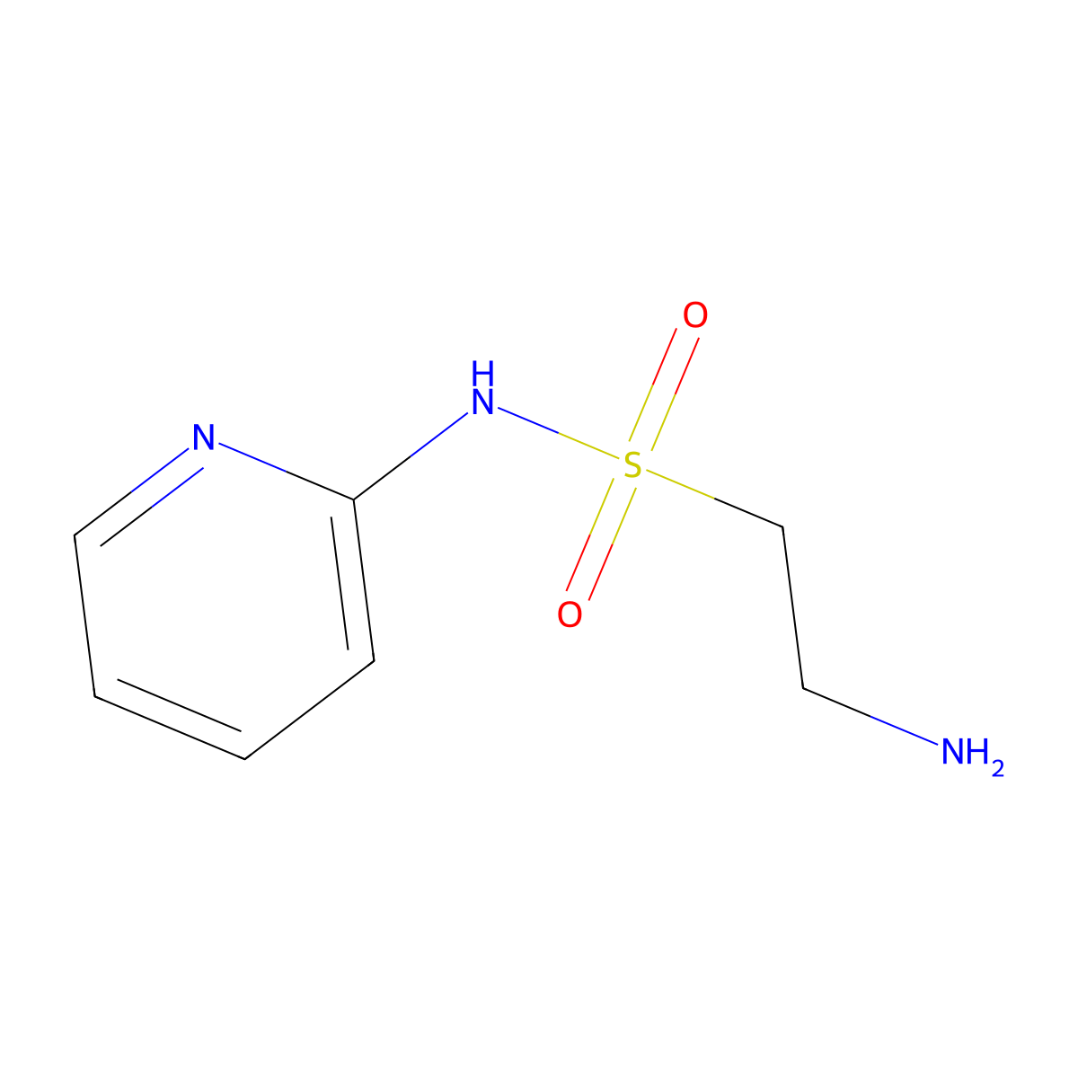 2-Amino-N-2-pyridinylethanesulfonamide molecular structure, CAS 31644-48-1