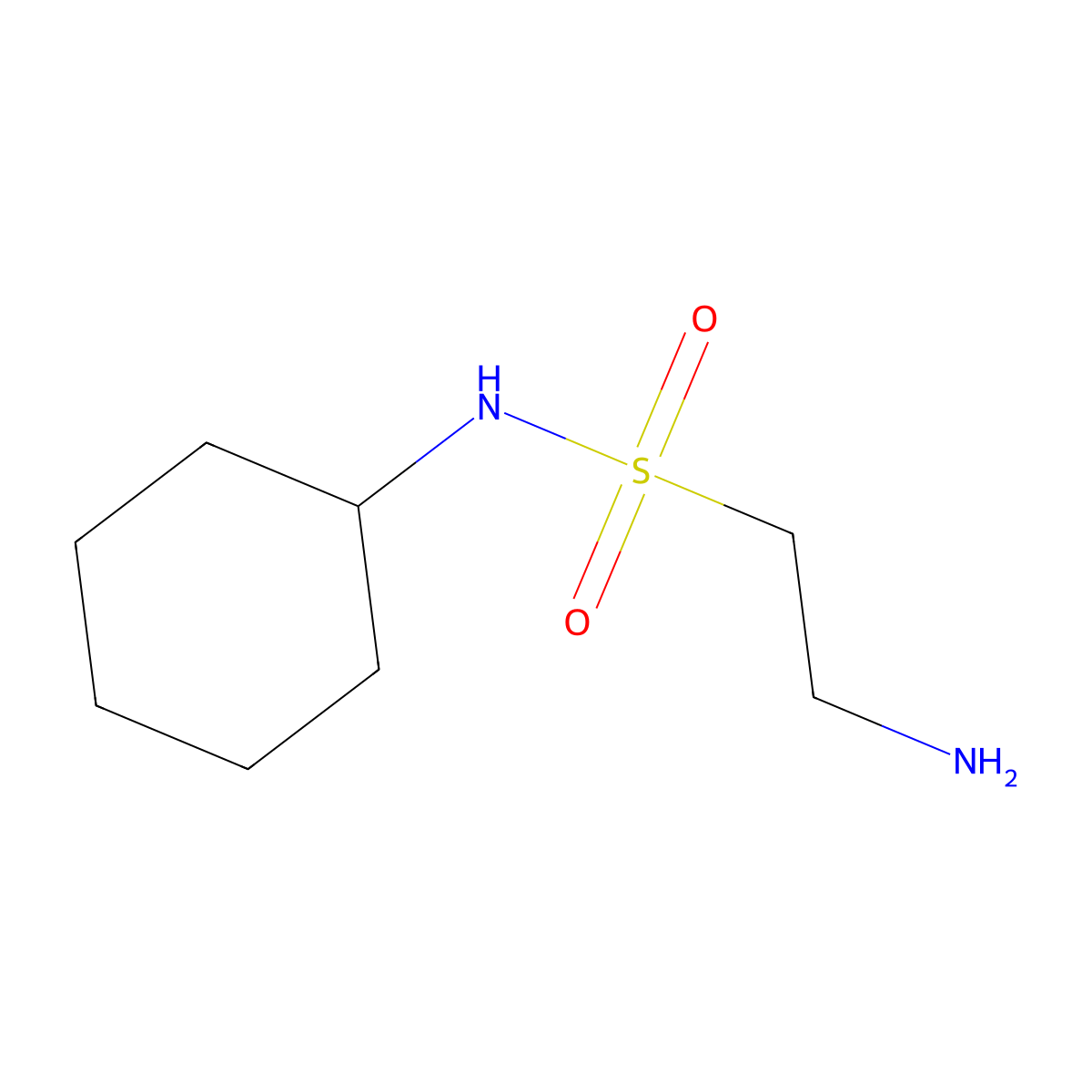 2-amino-N-cyclohexylethanesulfonamide molecular structure, CAS 31644-50-5