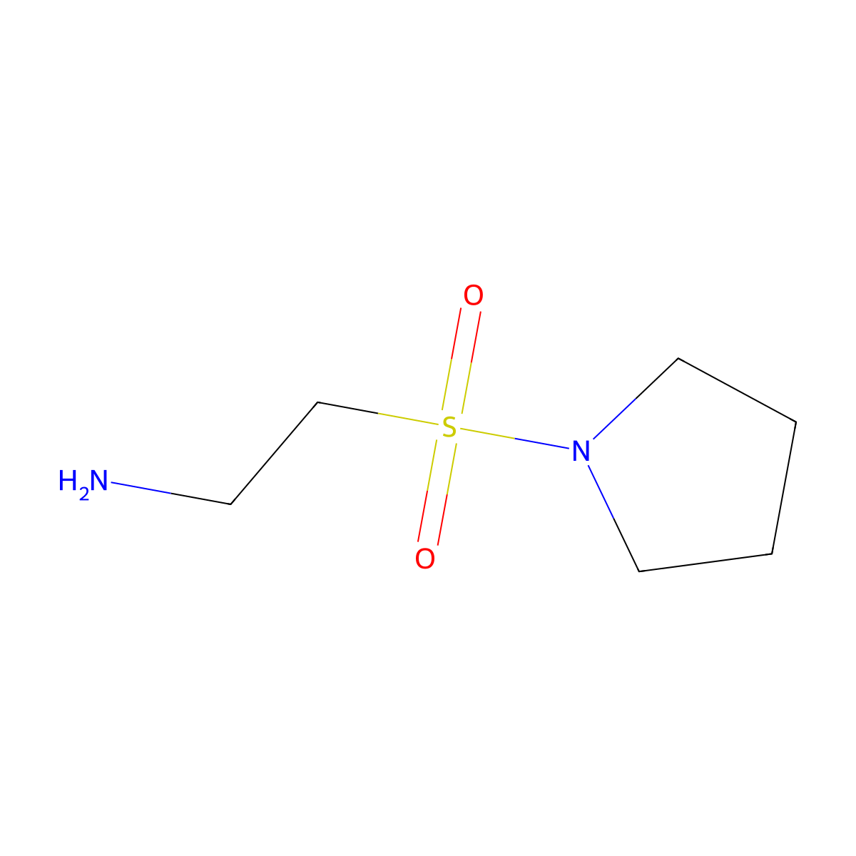 2-(Pyrrolidin-1-ylsulfonyl)ethanamine molecular structure, CAS 31644-52-7