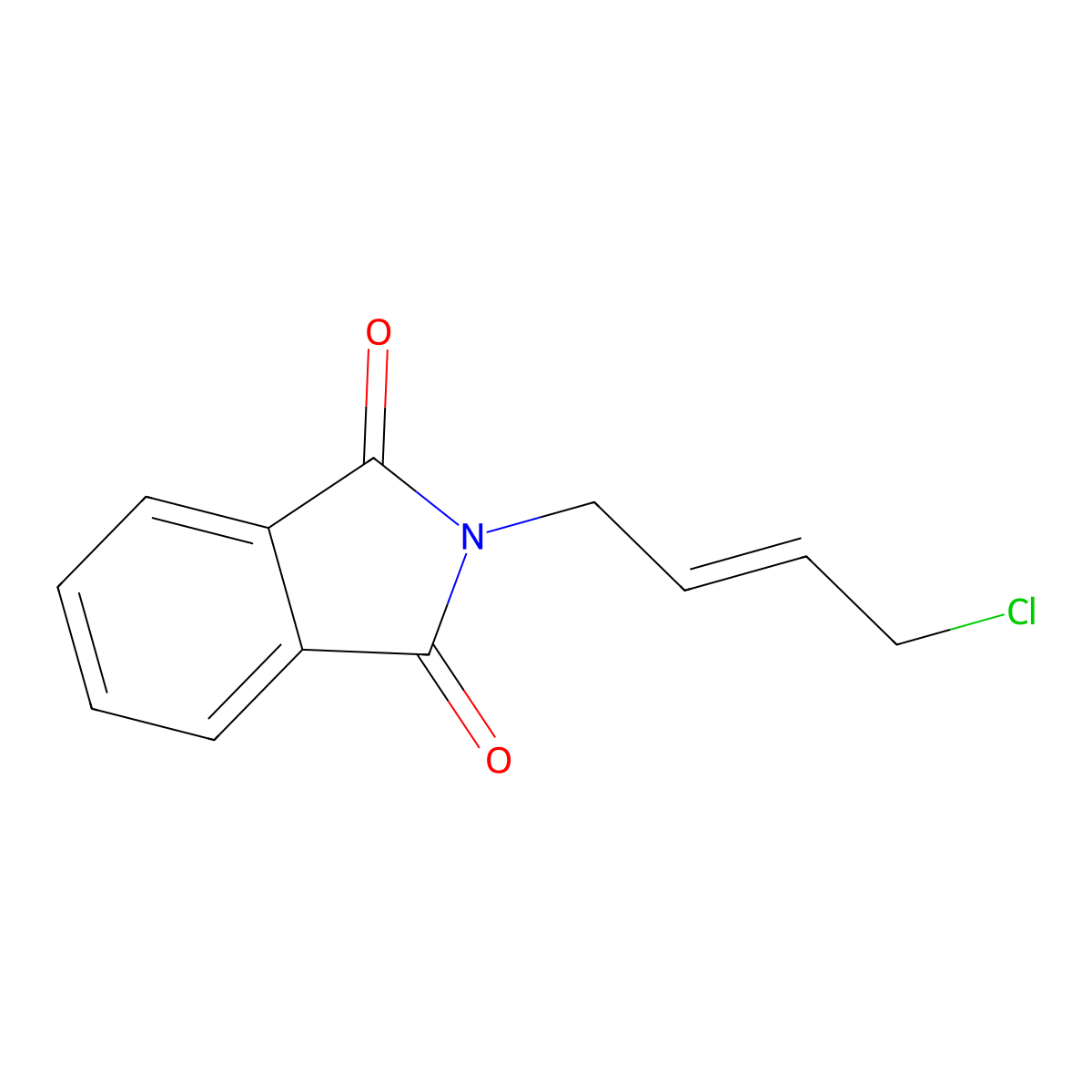 2-(4-Chloro-2-butenyl)-1,3-isoindolinedione molecular structure, CAS 31645-84-8