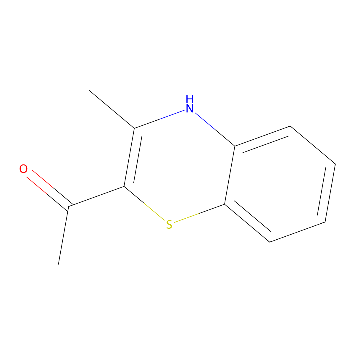 1-(3-Methyl-4H-1,4-benzothiazin-2-yl)ethan-1-one molecular structure, CAS 31645-94-0