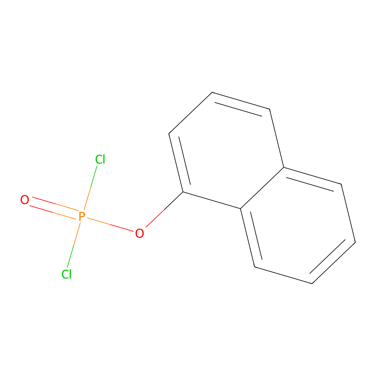 1-Dichlorophosphoryloxynaphthalene molecular structure, CAS 31651-76-0