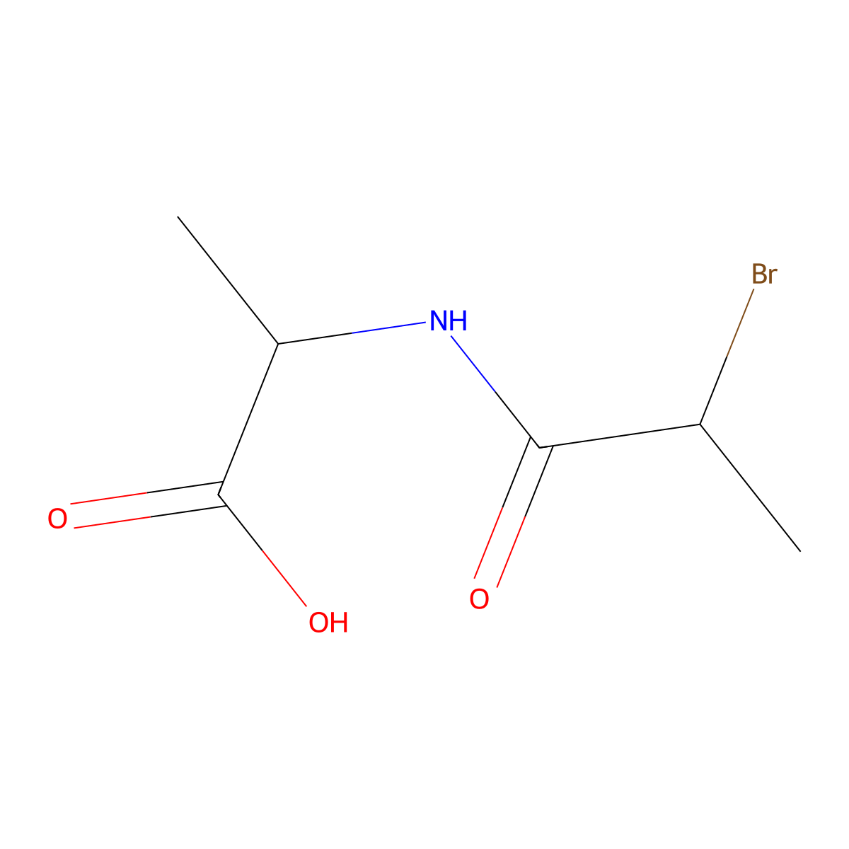 N-(DL-2-Bromopropionyl)-DL-alanine molecular structure, CAS 31654-38-3