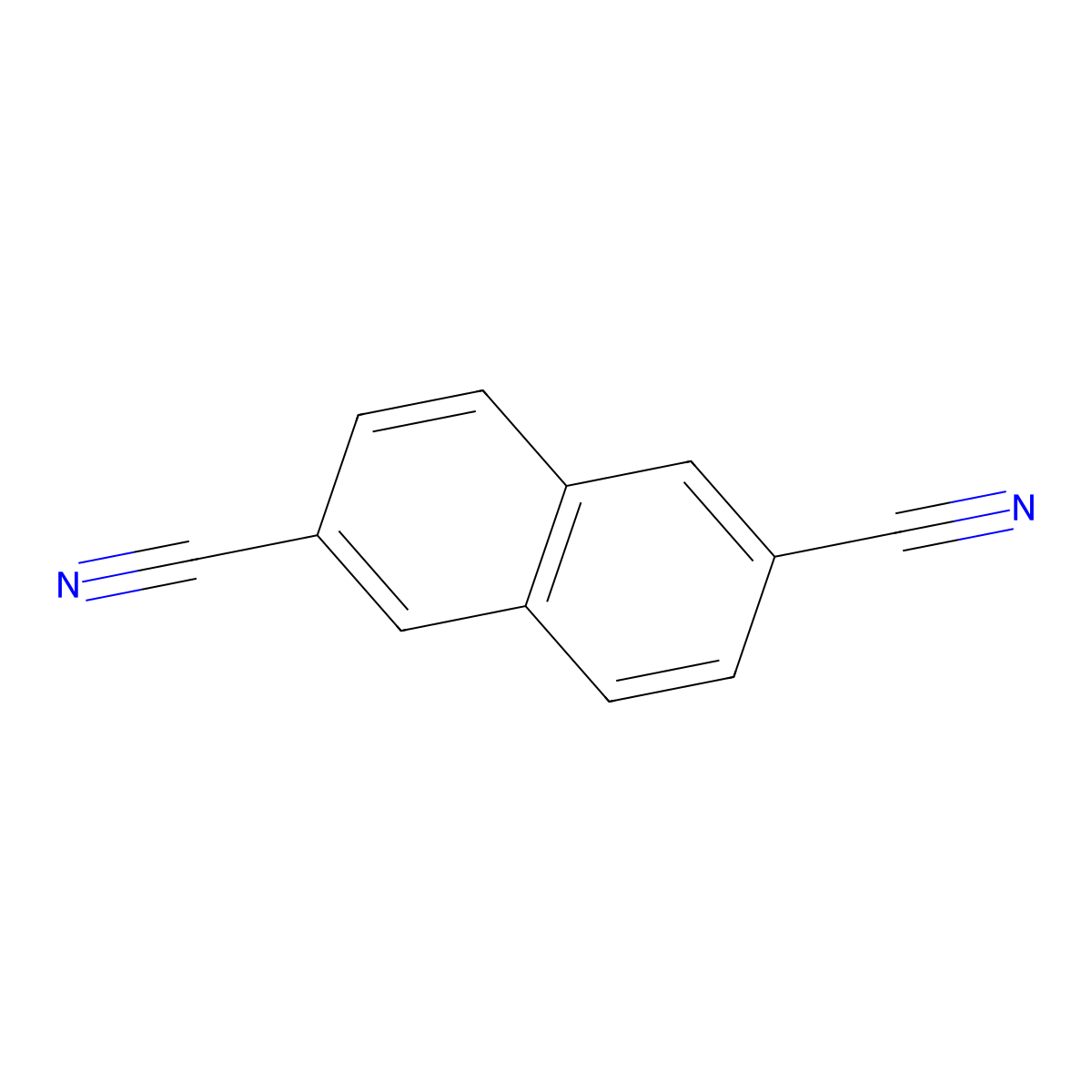 Naphthalene-2,6-dicarbonitrile molecular structure, CAS 31656-49-2