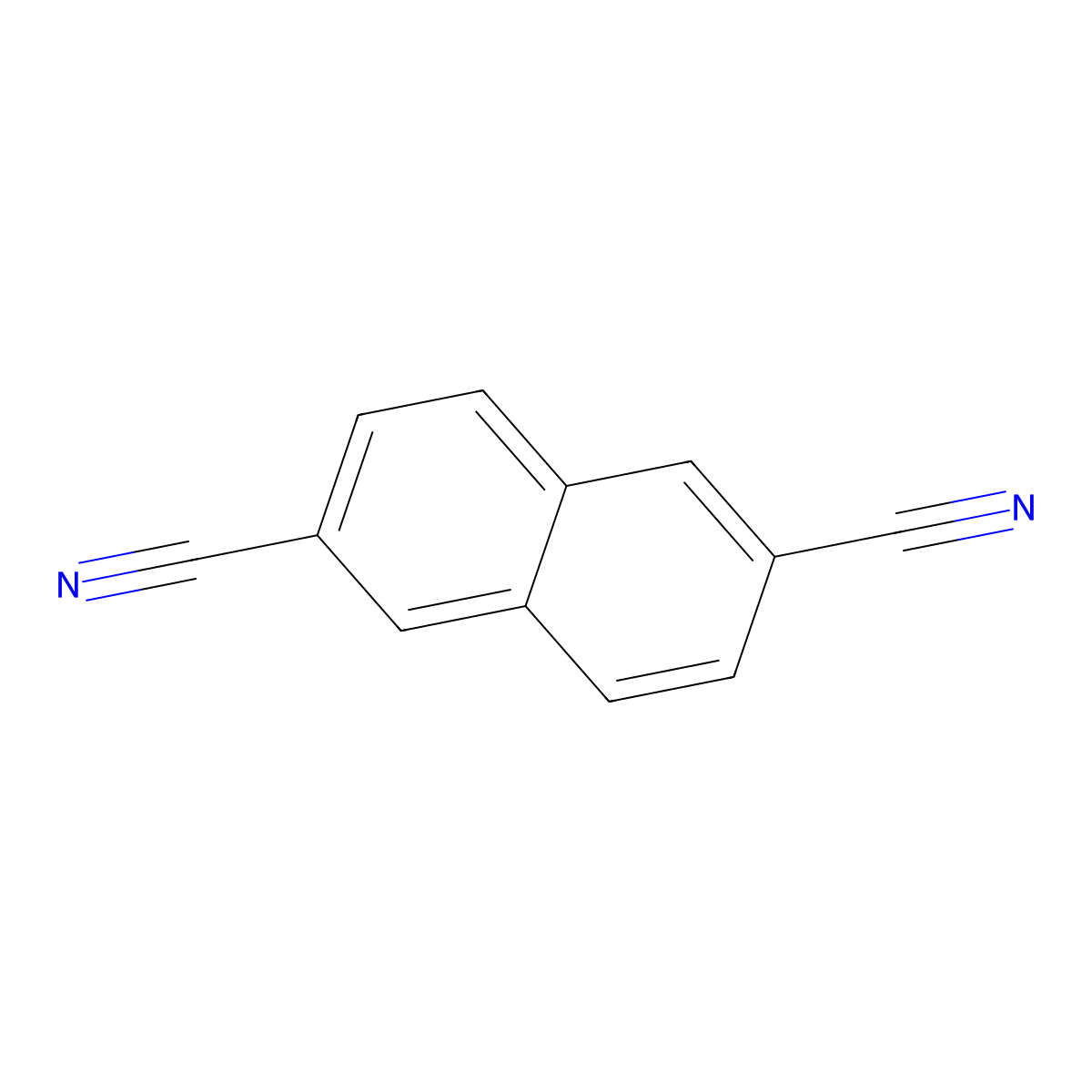 Naphthalene-2,6-dicarbonitrile molecular structure, CAS 31656-49-2