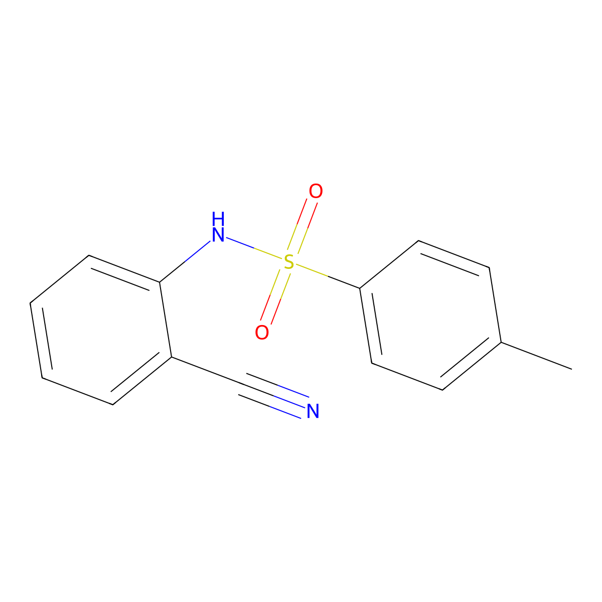 N-(2-Cyanophenyl)-4-methylbenzenesulfonamide molecular structure, CAS 31659-28-6