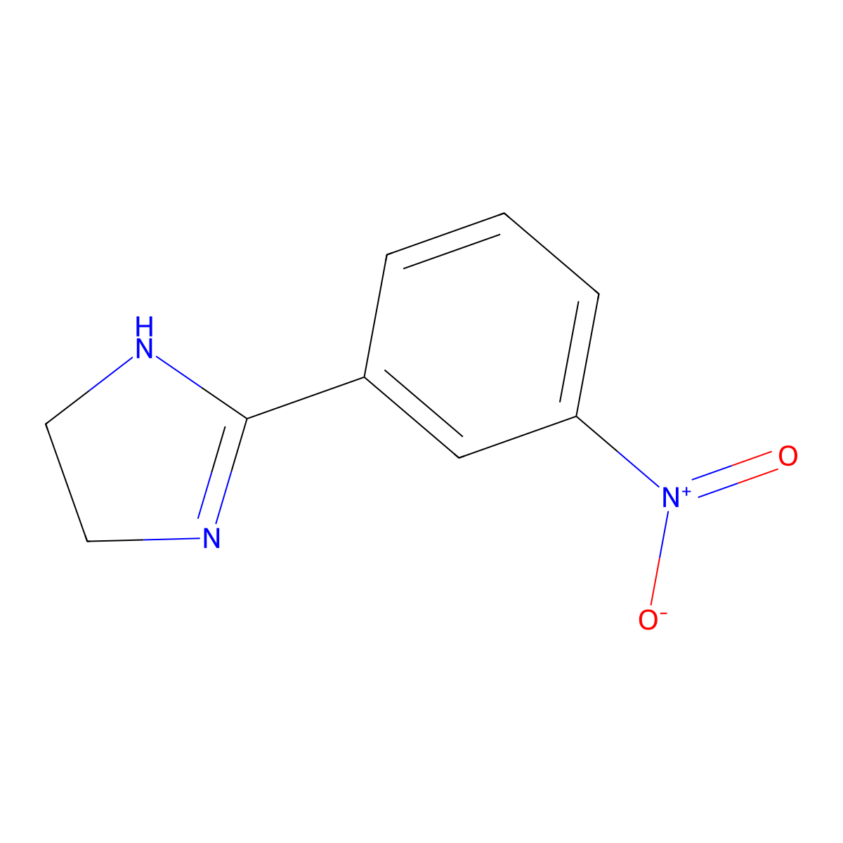 4,5-dihydro-2-(3-nitrophenyl)-1H-imidazole molecular structure, CAS 31659-42-4