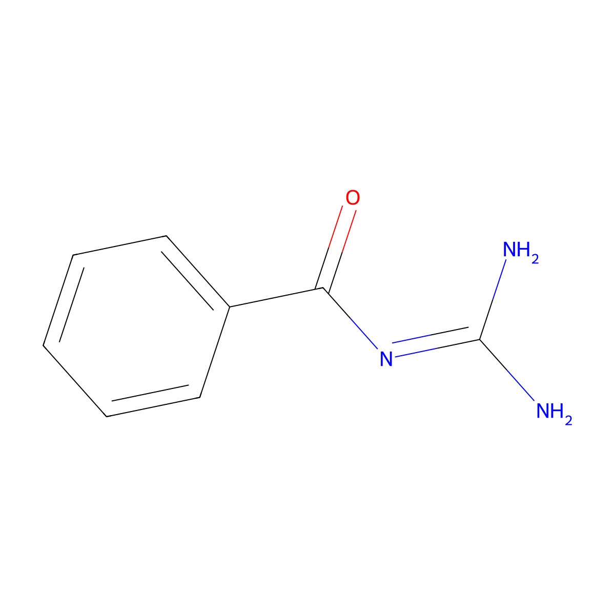 N-(Aminoiminomethyl)benzamide molecular structure, CAS 3166-00-5