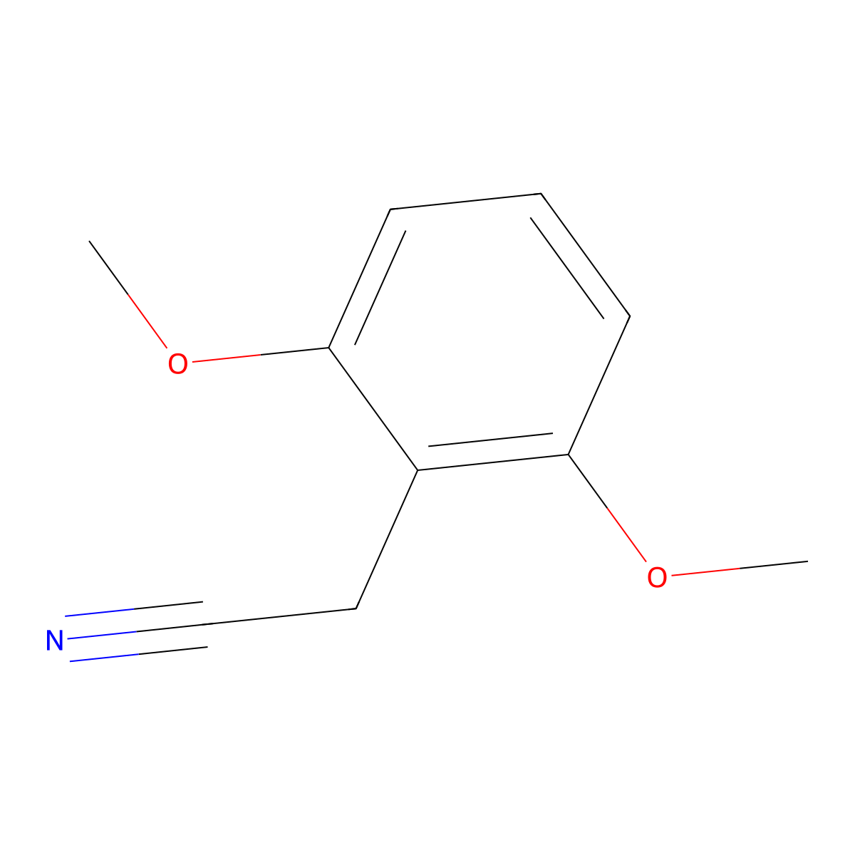 2-(2,6-Dimethoxyphenyl)acetonitrile molecular structure, CAS 3166-95-8