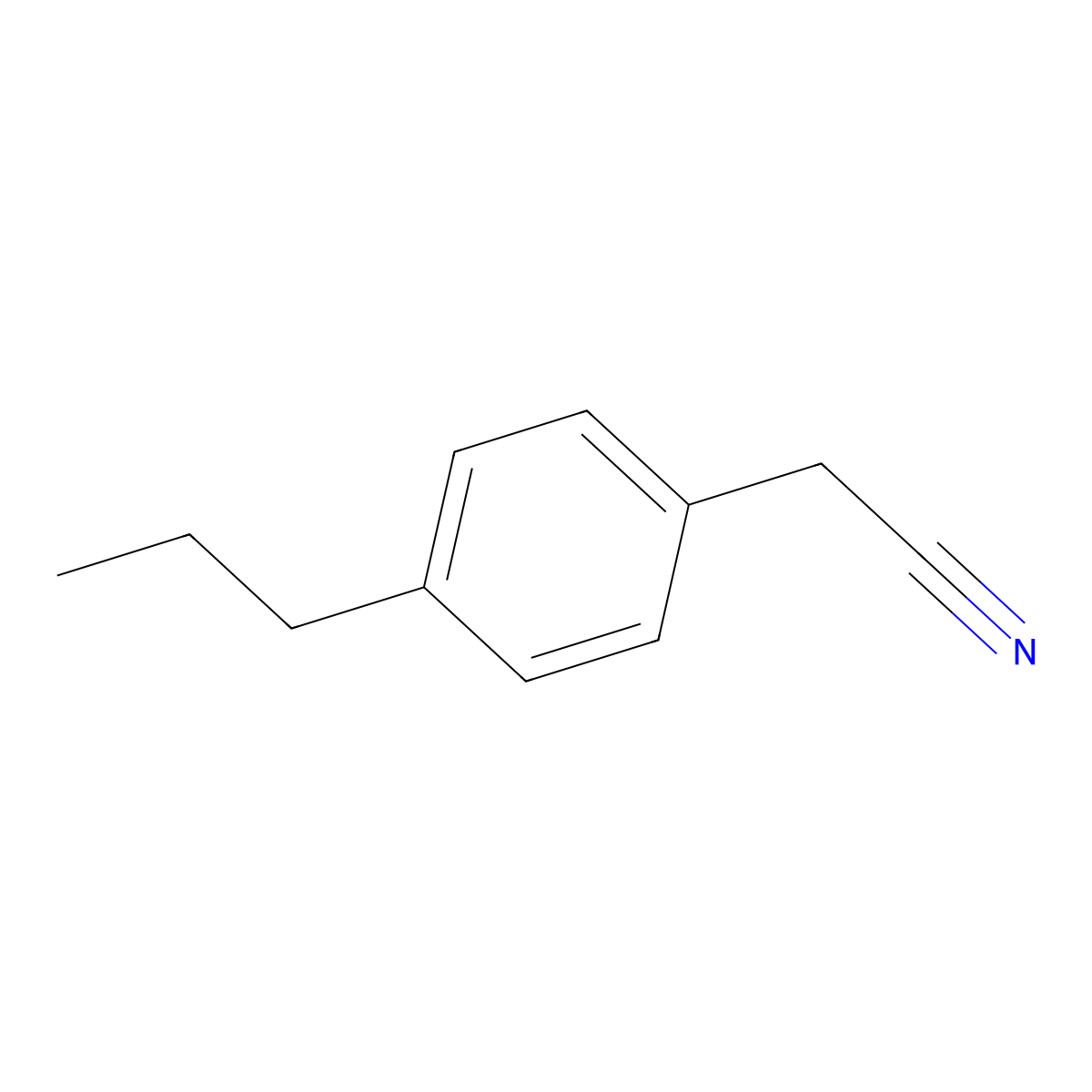 2-(4-Propylphenyl)acetonitrile molecular structure, CAS 3166-98-1