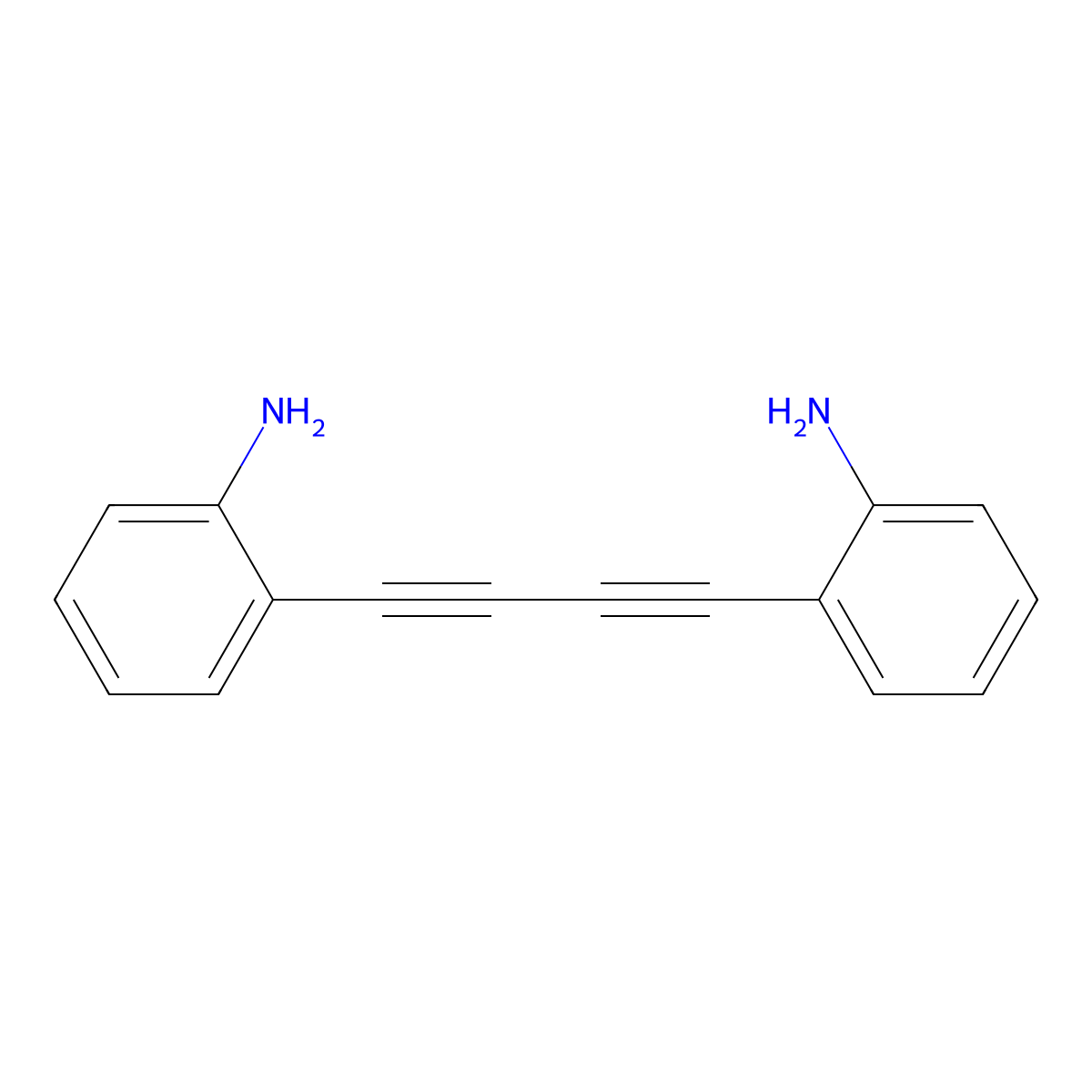 Benzenamine, 2,2'-(1,3-butadiyne-1,4-diyl)bis- molecular structure, CAS 31661-58-2