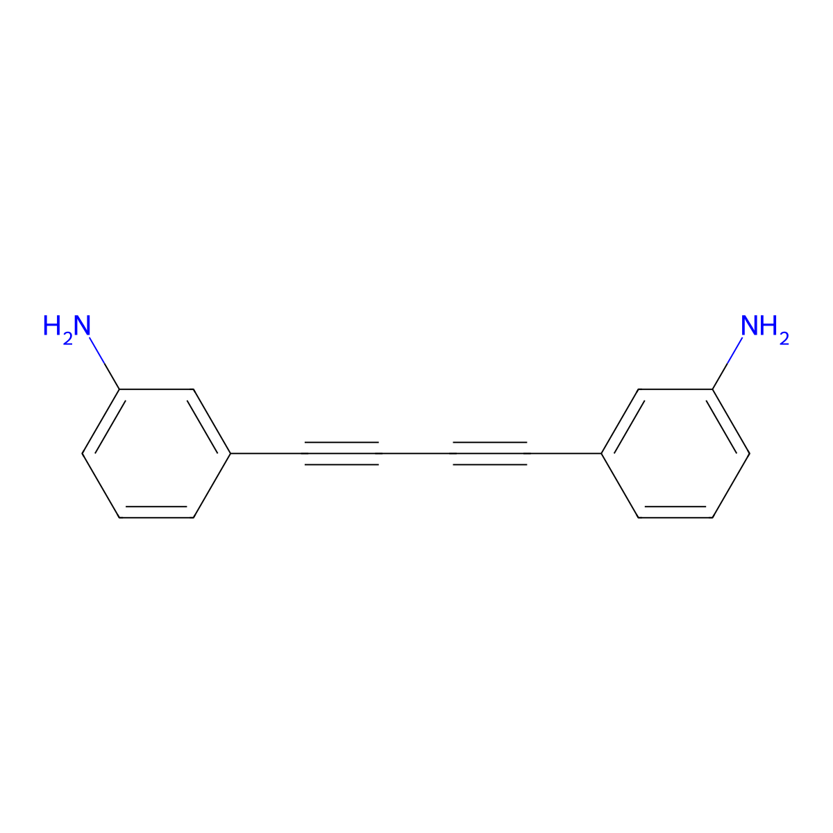 3,3'-(Buta-1,3-diyne-1,4-diyl)dianiline molecular structure, CAS 31661-59-3