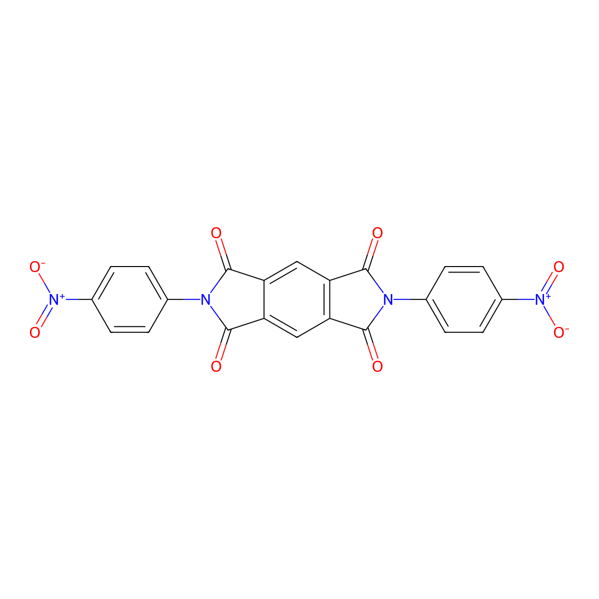 2,6-Bis(4-nitrophenyl)pyrrolo[3,4-f]isoindole-1,3,5,7(2H,6H)-tetrone molecular structure, CAS 31663-78-2