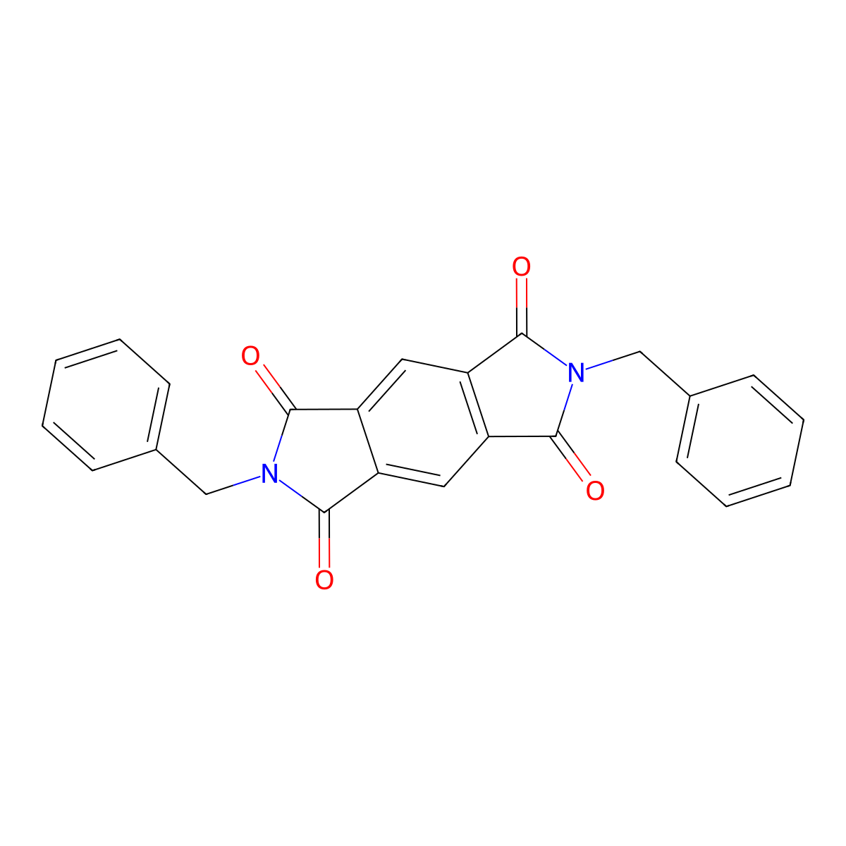 Benzo[1,2-c:4,5-c']dipyrrole-1,3,5,7(2H,6H)-tetrone, 2,6-bis(phenylmethyl)- molecular structure, CAS 31663-79-3