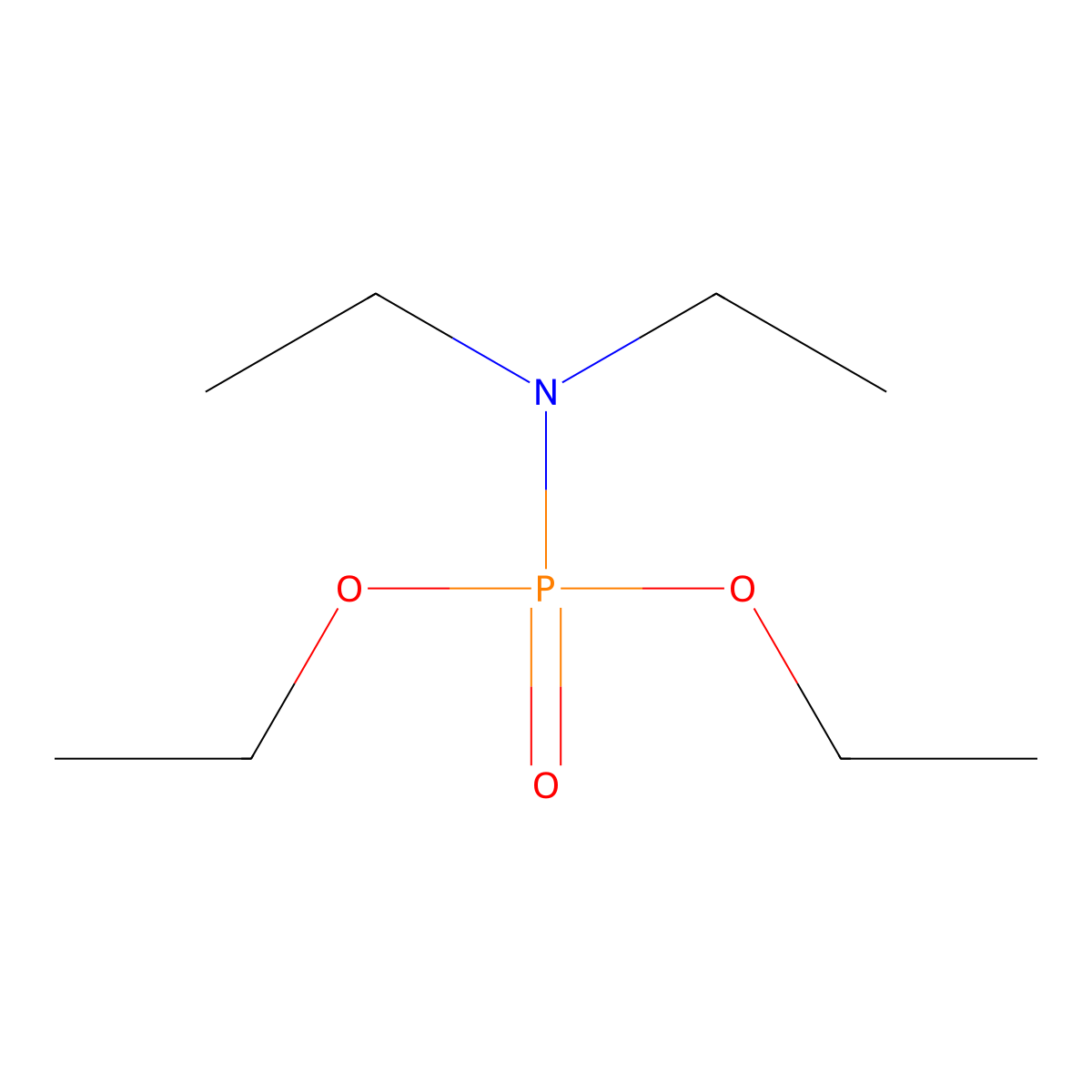 Phosphoramidic acid, N,N-diethyl-, diethyl ester molecular structure, CAS 3167-69-9